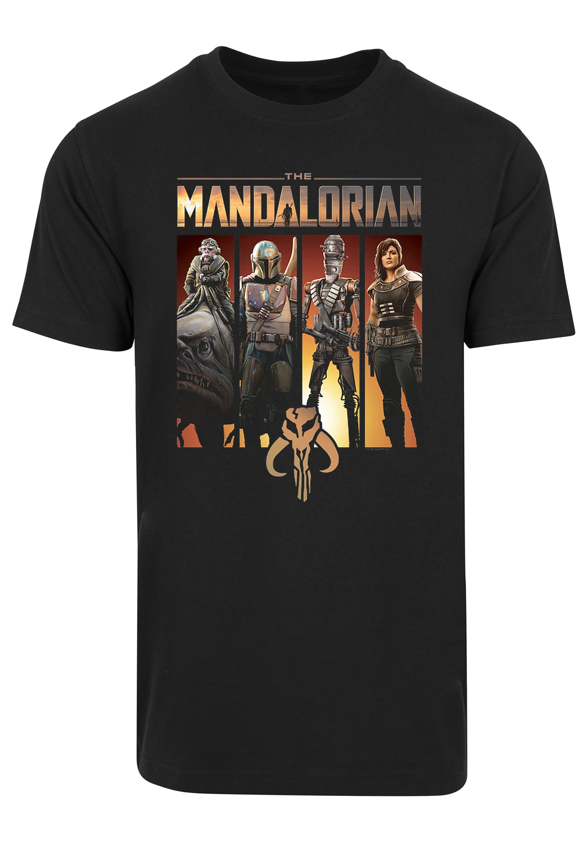 F4NT4STIC T-Shirt »Star Wars The Mandalorian Character Line Up Krieg der Sterne«, Print