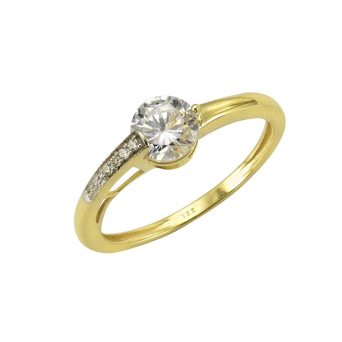 Vivance Fingerring »333/- Gelbgold bicolor 5x Zirkonia«