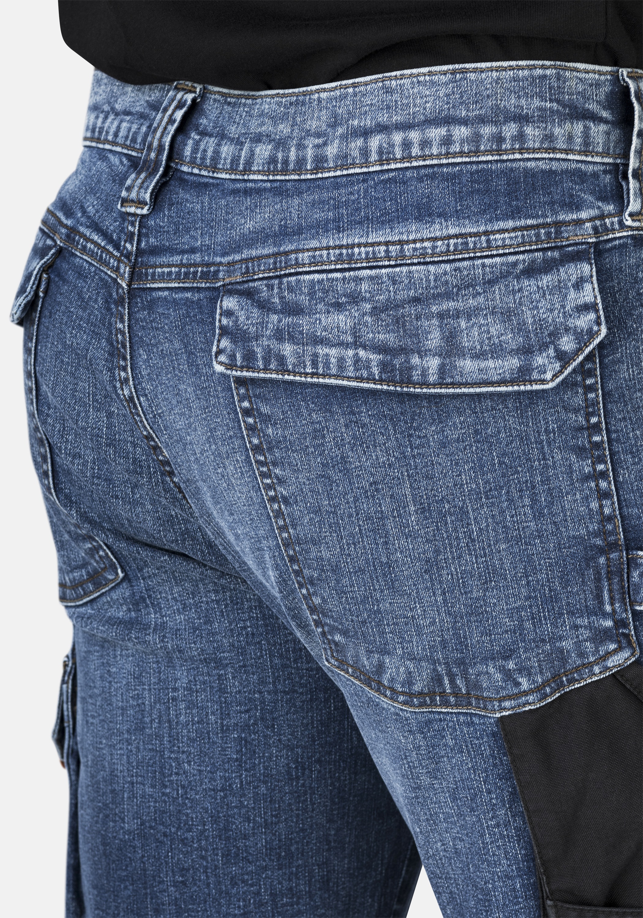 Thumbnail - HERO by John Medoox 3/4-Jeans "MARLOW Pro Workwear Arbeits- 3/4-Jeans" Arbeits- 3/4-Jeans Denim / Jeansfür Herren