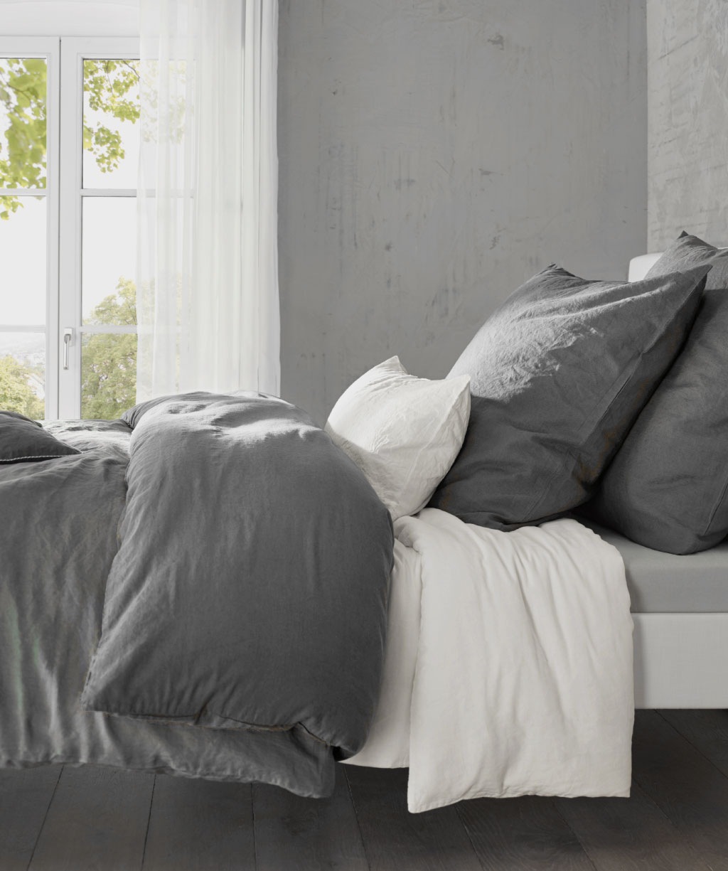 fleuresse Bettwäsche »Provence in Gr. 135x200, 155x220 oder 200x200 cm«, Halbleinen, 50% Baumwolle, 50% Leinen, Gr. 135x200, 155x220, 200x200cm