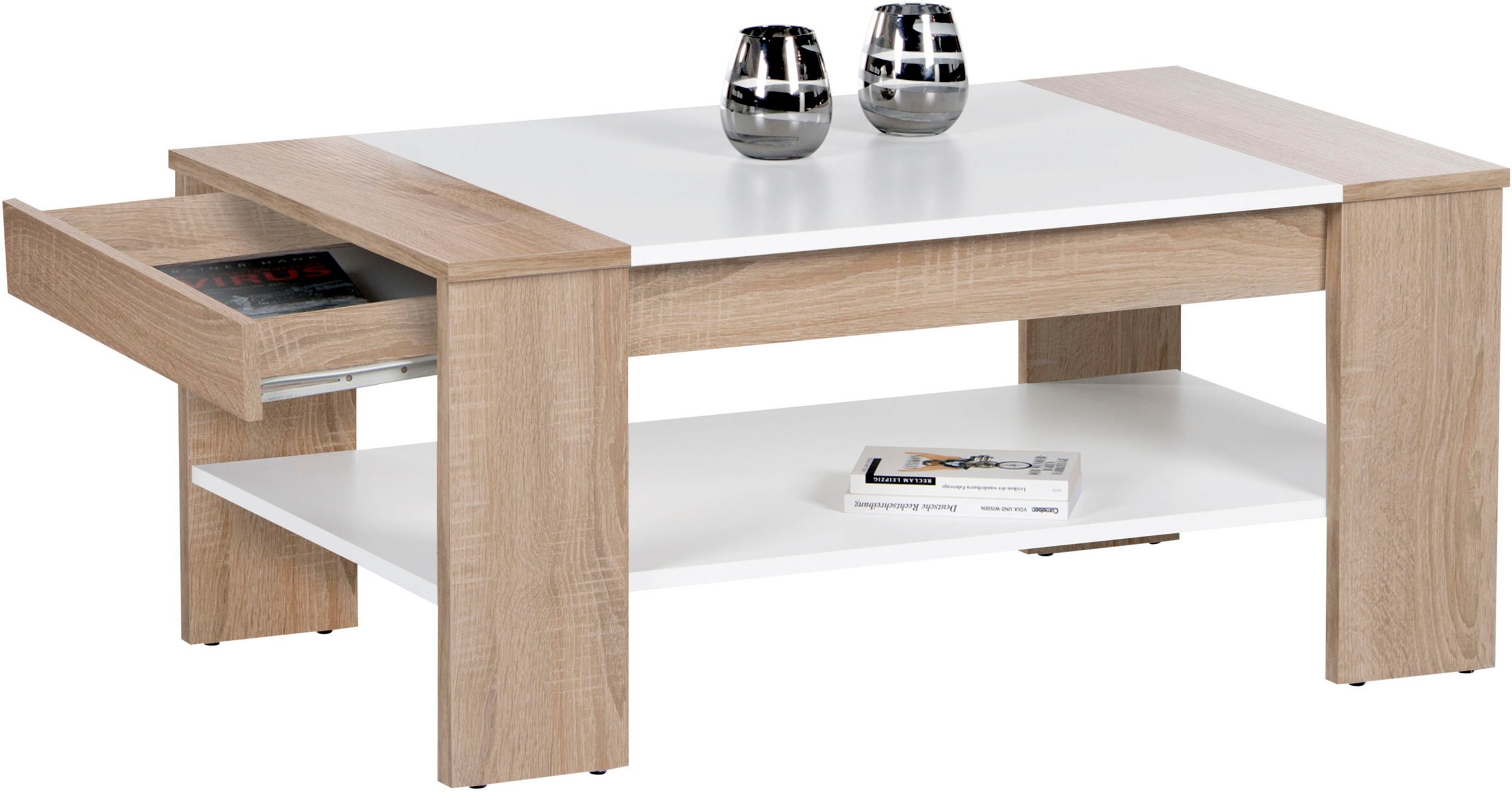 HBZ Couchtisch »Finley Plus, TOPSELLER!«, (Couchtisch), mit Schubkasten, Tisch in 2 Farbausfürungen