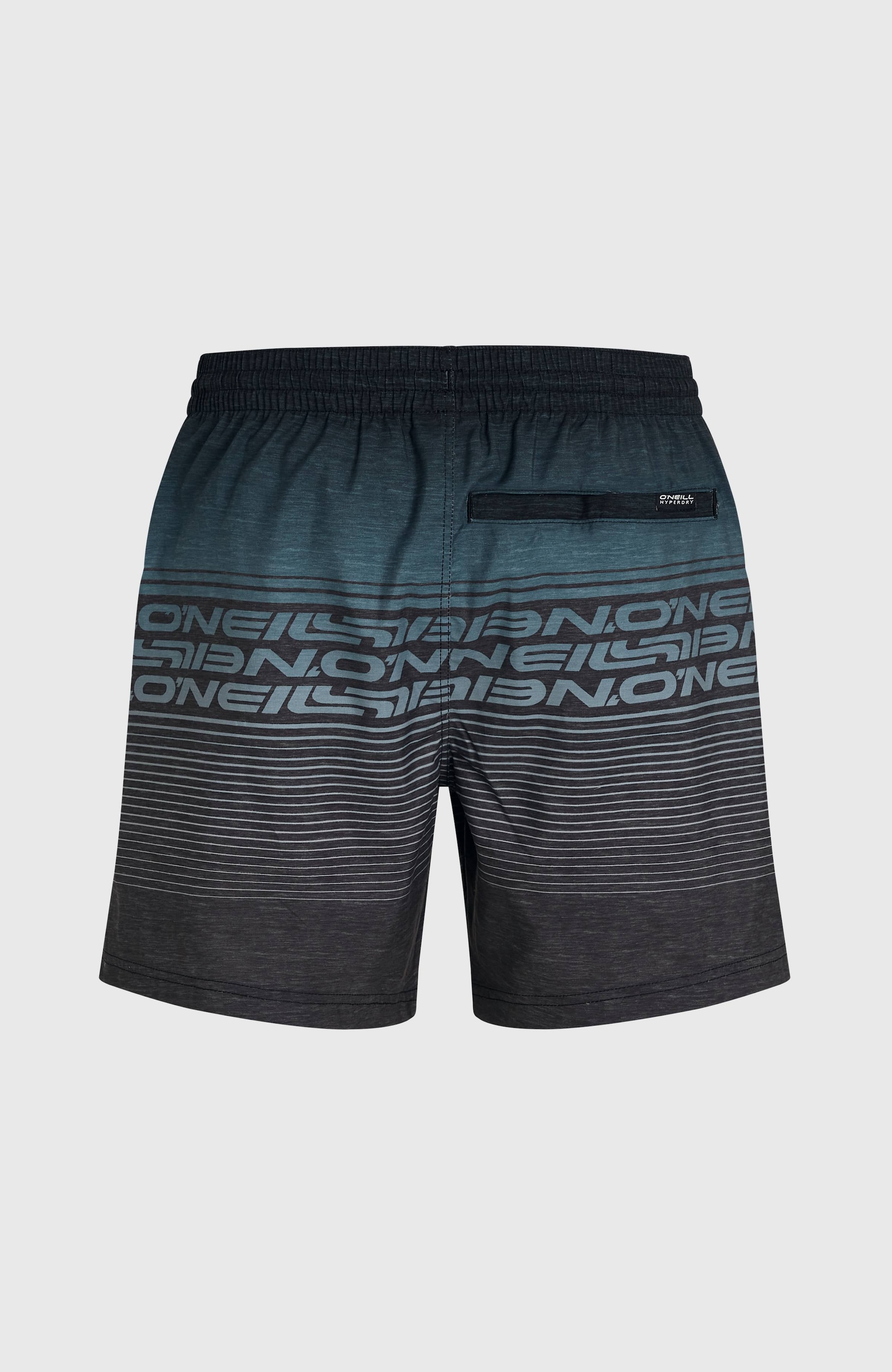 O'Neill Badeshorts »O'NEILL LOGO STRIPE 16'' SWIMSHORTS« mit Seiten- und Gesäßtaschen, mit Innenhose aus Mesh