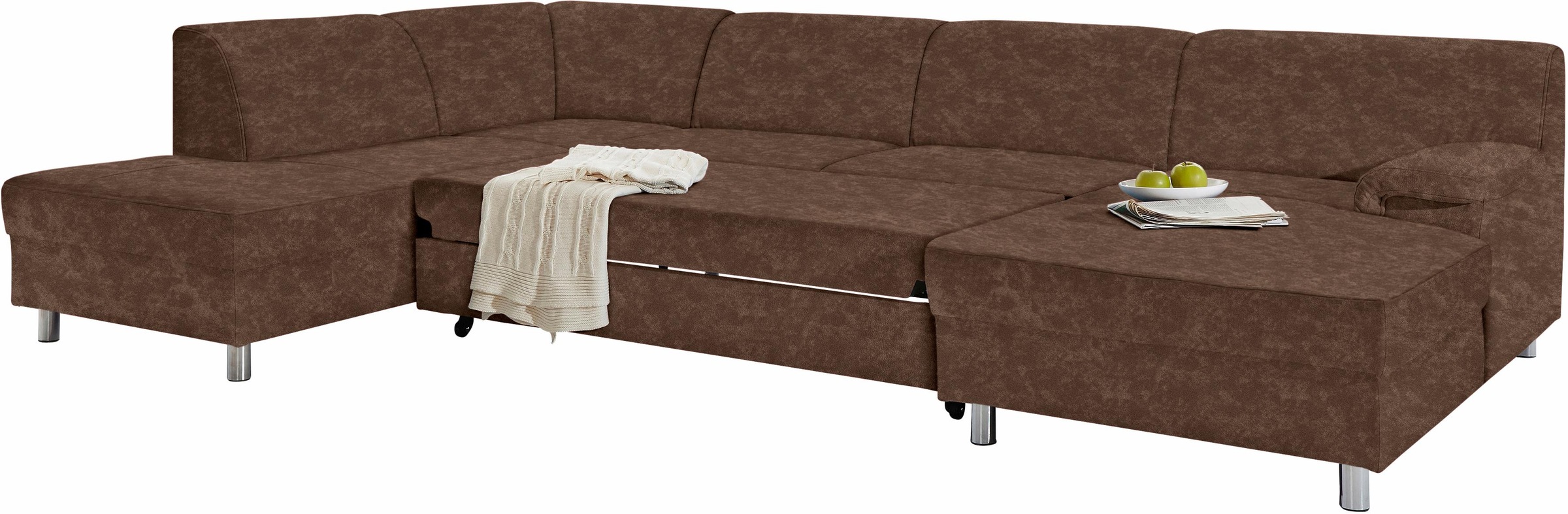 Home affaire Wohnlandschaft "Jamie, zeitloses Design, fester Sitzkomfort, v günstig online kaufen