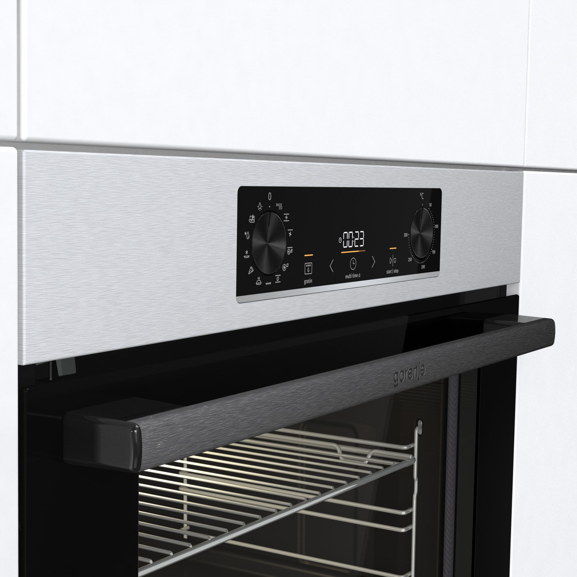 GORENJE Backofen-Set »Pacific Backofen-Set Pyrolyse/Induktion 2021«, Pacific Backofen-Set Pyrolyse/Induktion 2021, mit 1-fach-Teleskopauszug, Pyrolyse-Selbstreinigung, (Set, 2 St.), Pyrolyse Backofen & Induktionskochfeld