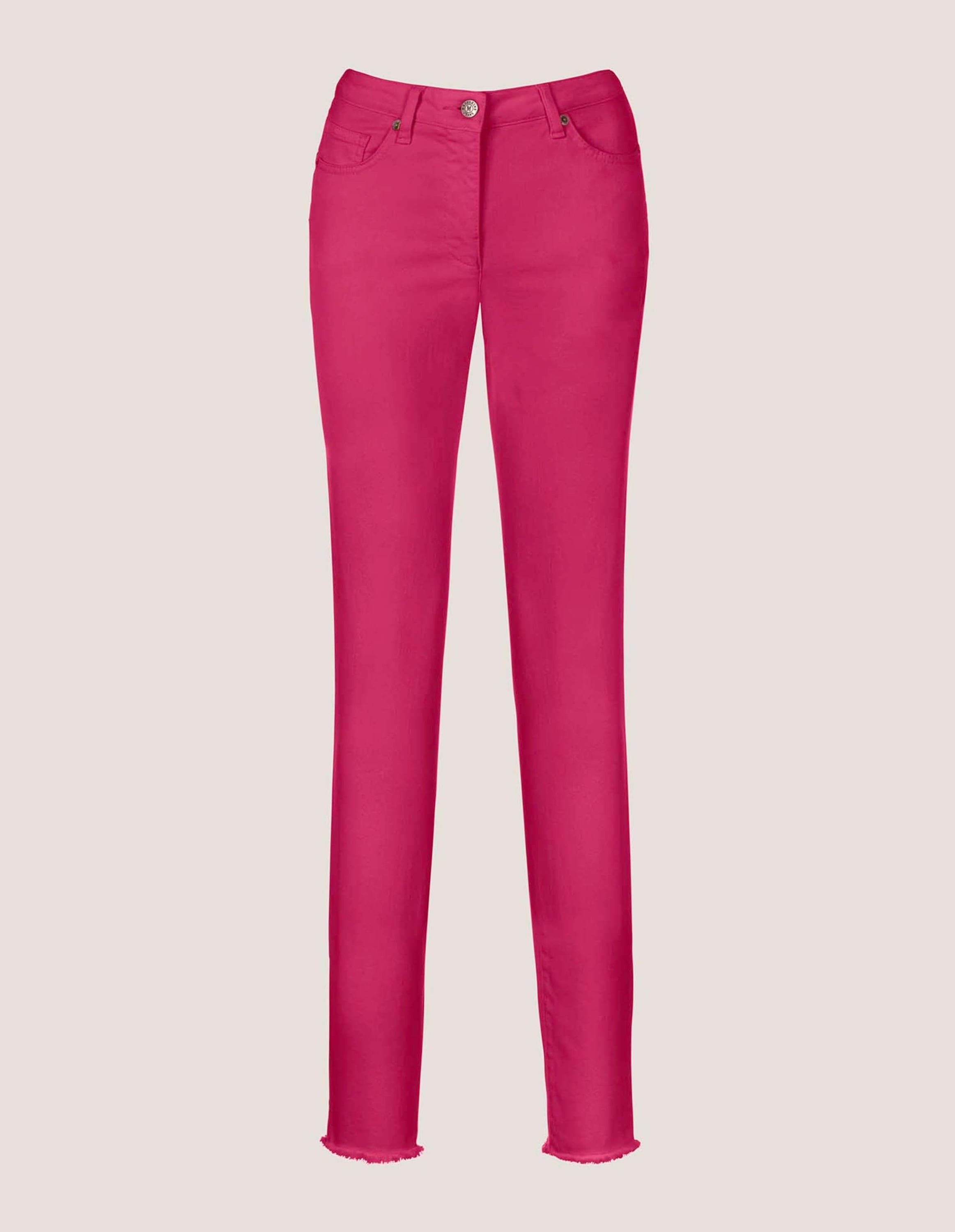 MADELEINE »Jeans Mid Waist Skinny-Hose mit Fransen« mit Fransensaum
