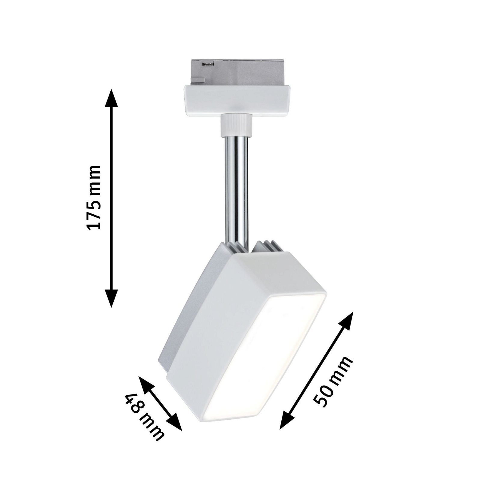 Paulmann Schienensystem-Leuchten »URail Schienenspot Pedal Einzelspot 395lm 5W 2700K 230V Chrom matt« 1 Stk. tlg.