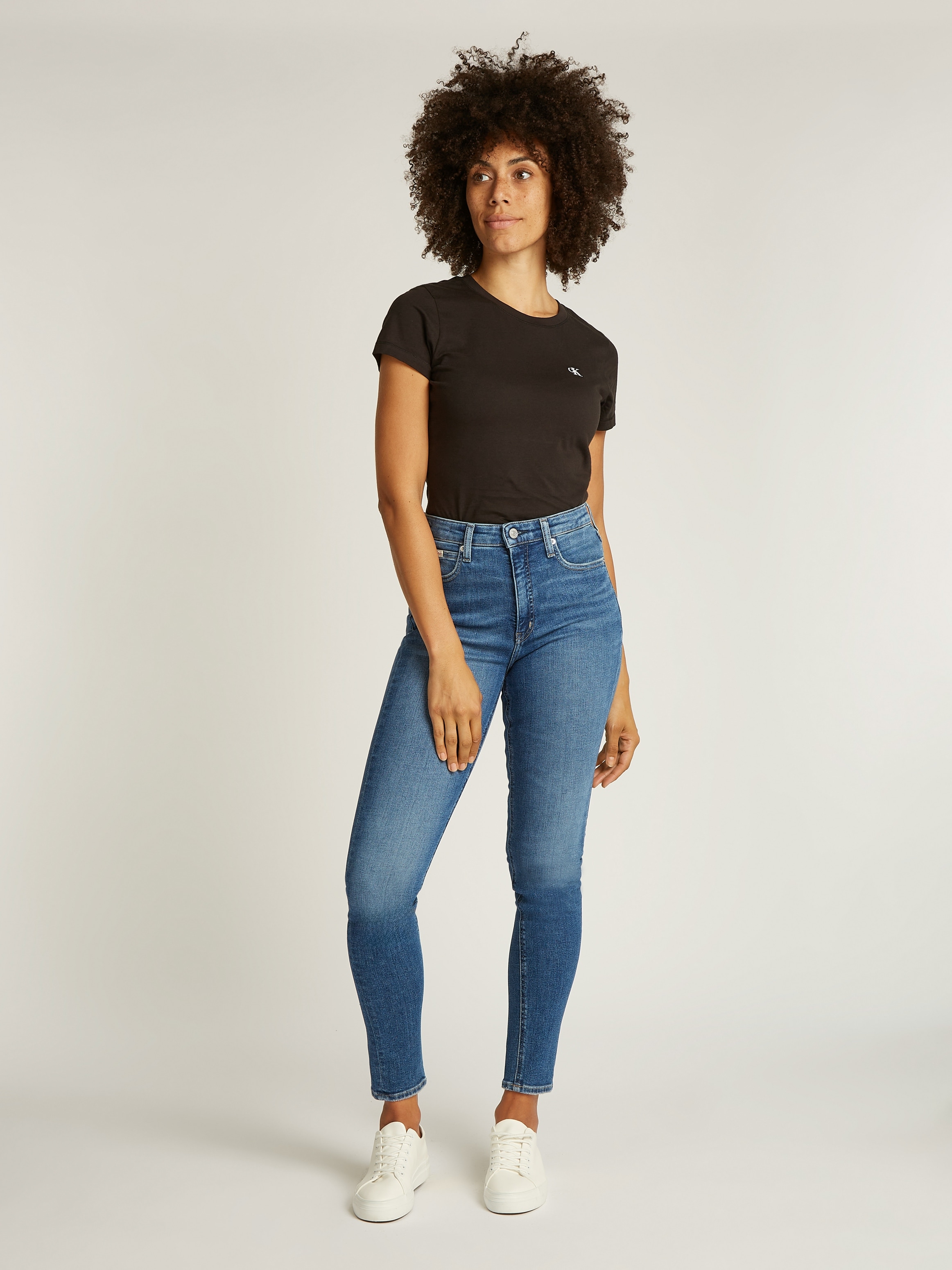 Calvin Klein Jeans Skinny-fit-Jeans »HIGH RISE SKINNY«, mit Coinpocket, leichte Stoned wash Optik