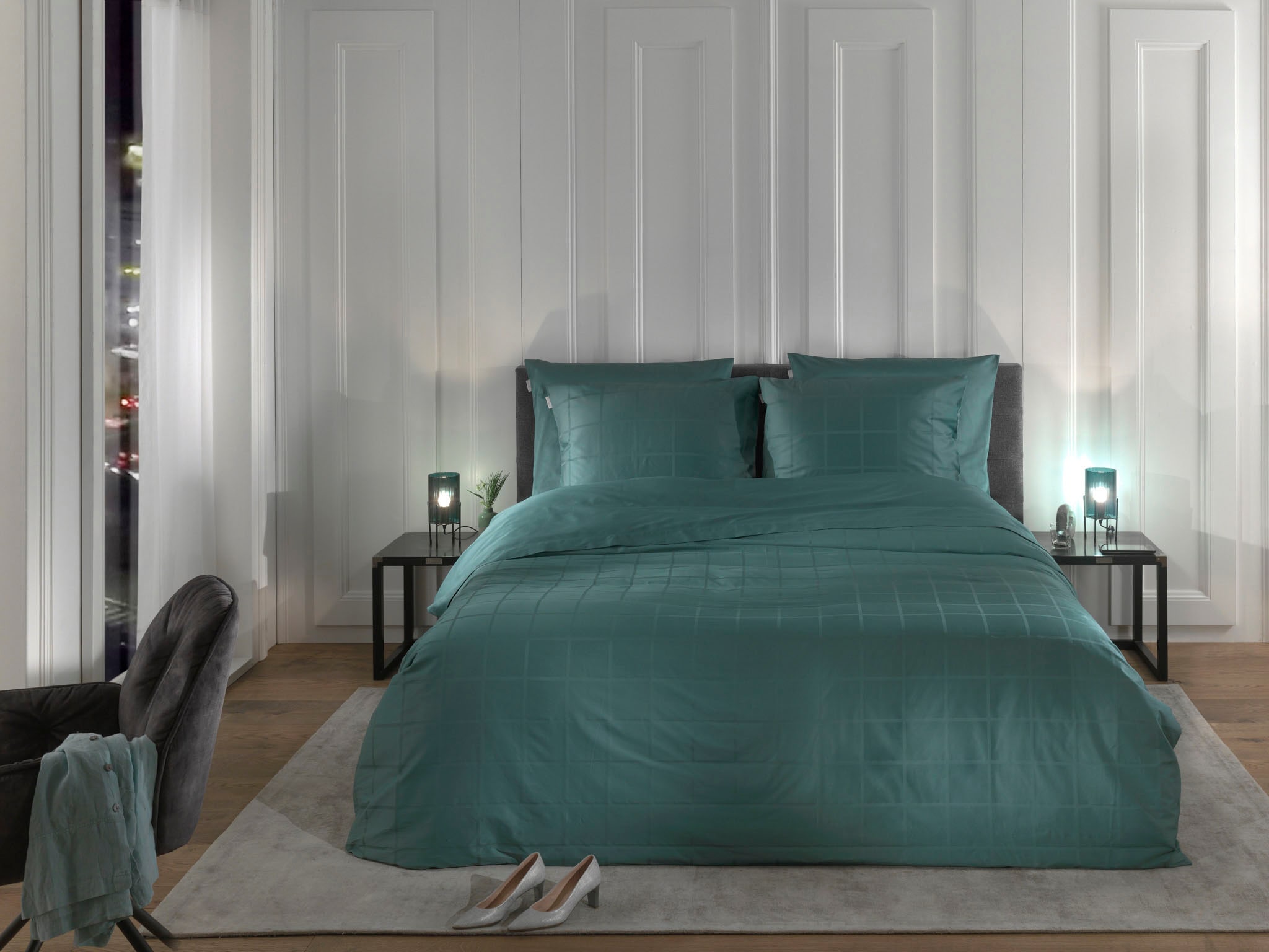 Heckett & Lane Wendebettwäsche "Diamante" 3 Stk. tlg. kariert, hochwertiges günstig online kaufen