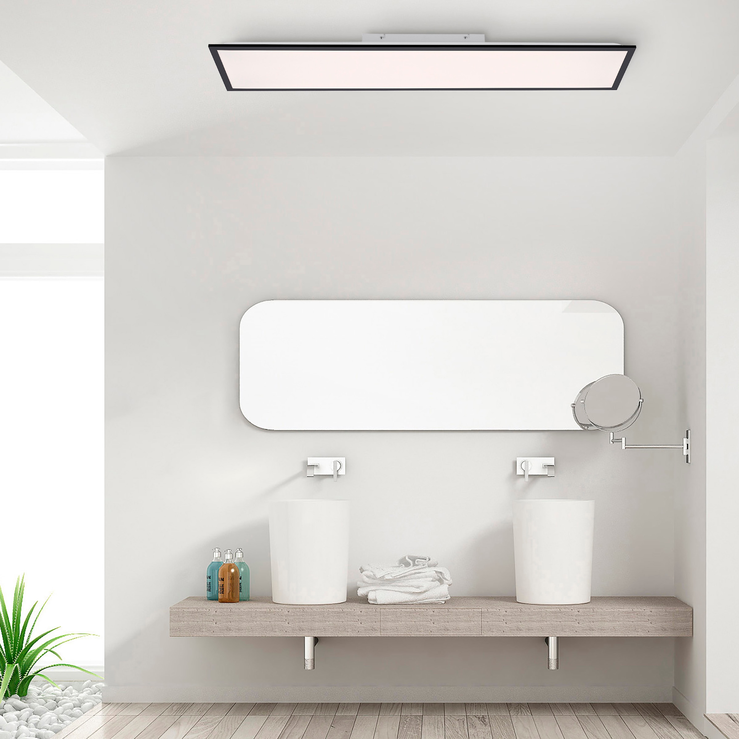 JUST LIGHT LED Deckenleuchte »FLAT«, 1 flammig, Leuchtmittel LED-Board | LED fest integriert, dimmbar über Fernbedienung