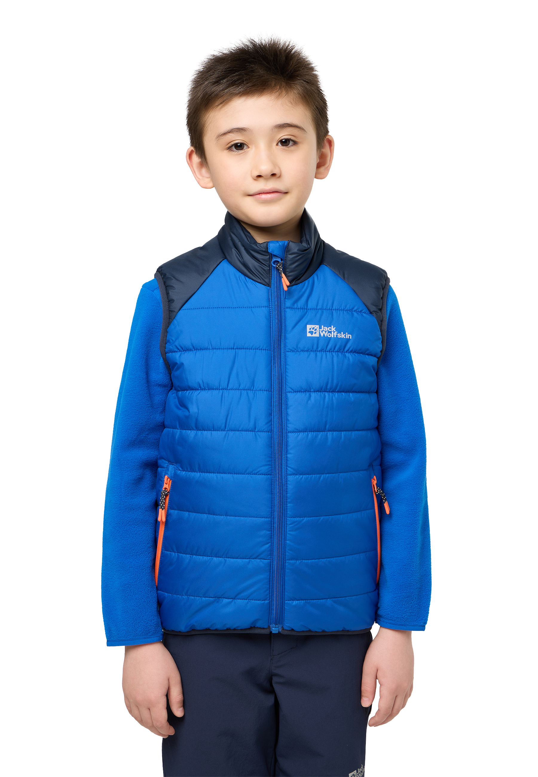 Jack Wolfskin Steppweste "ZENON für Kinder" für Kinder, sportliche Steppweste, mit Eingrifftaschen