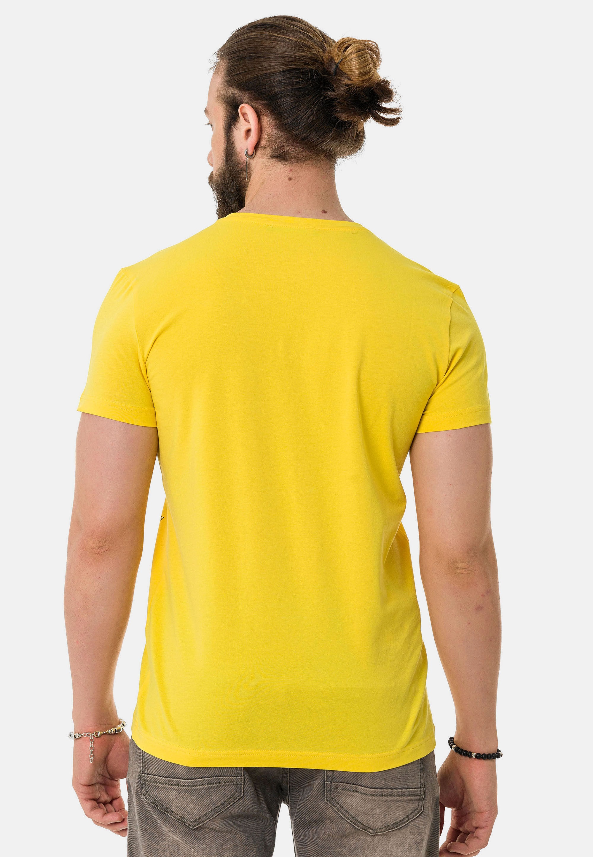 Cipo & Baxx T-Shirt »T-Shirt«, mit Rundhals-Ausschnitt