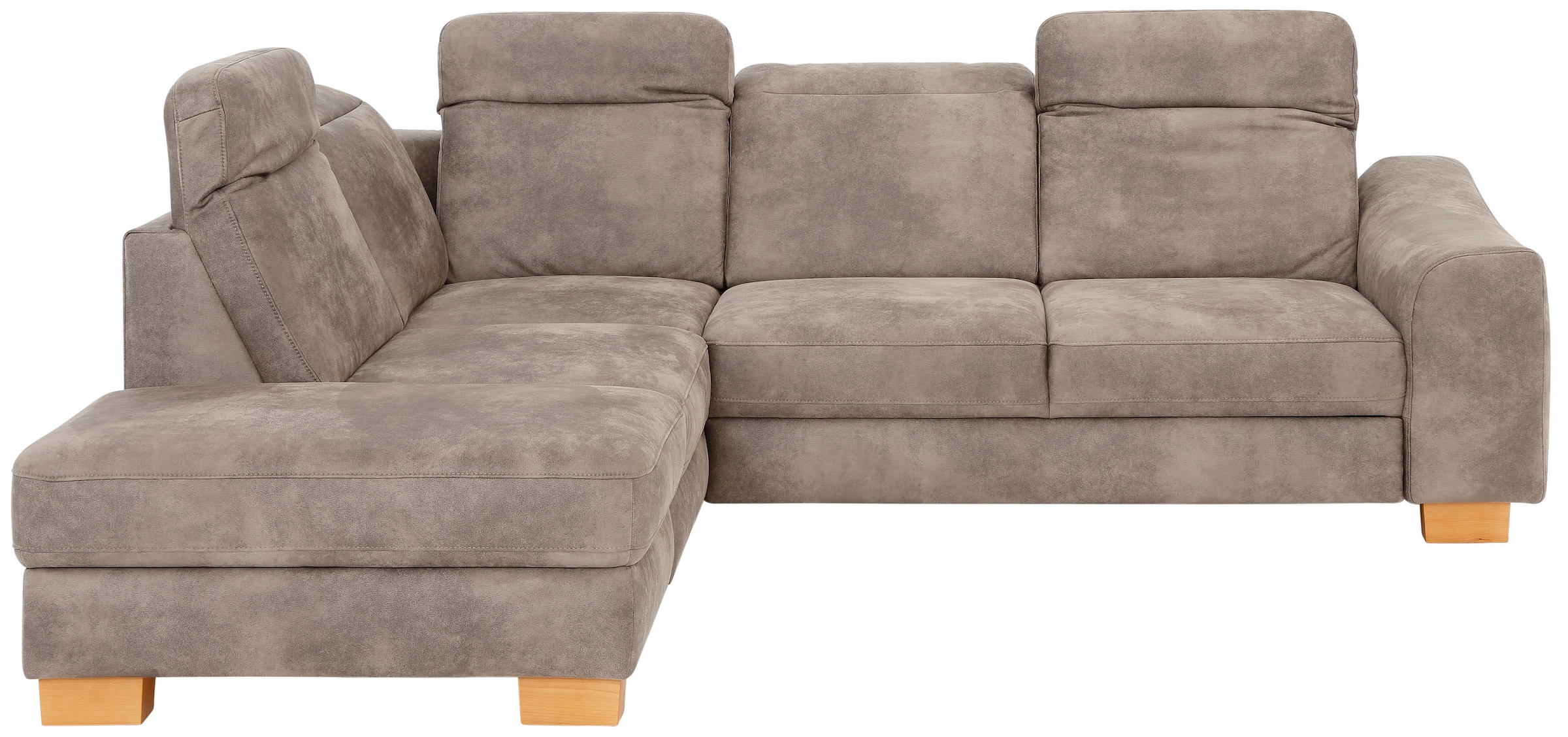 Home affaire Ecksofa "Dundee L-Form" wahlweise mit Kopfteilverstellung und zusätzlich mit Schlaffunktion
