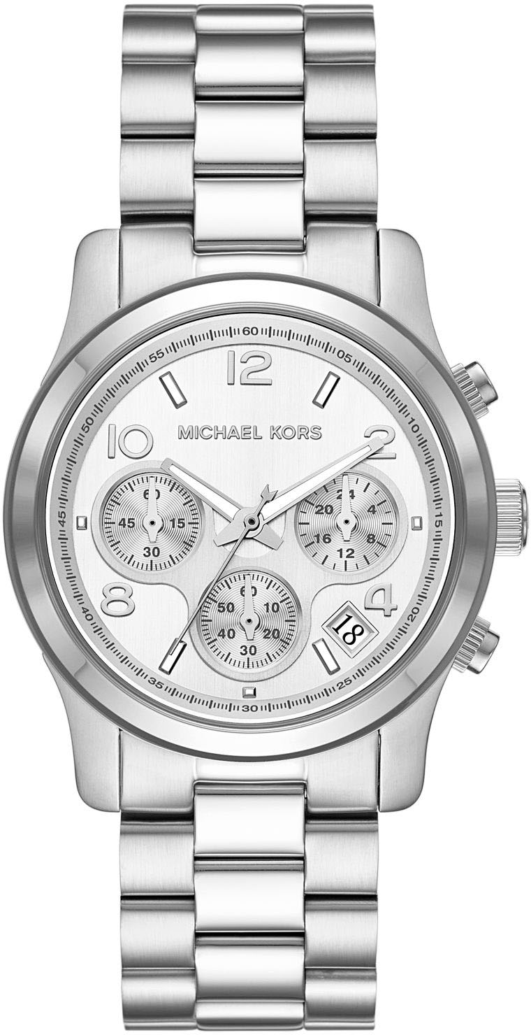 MICHAEL KORS Chronograph »RUNWAY, MK7325«, Quarzuhr, Armbanduhr, Damenuhr, Stoppfunktion, 12/24-Std.-Anzeige