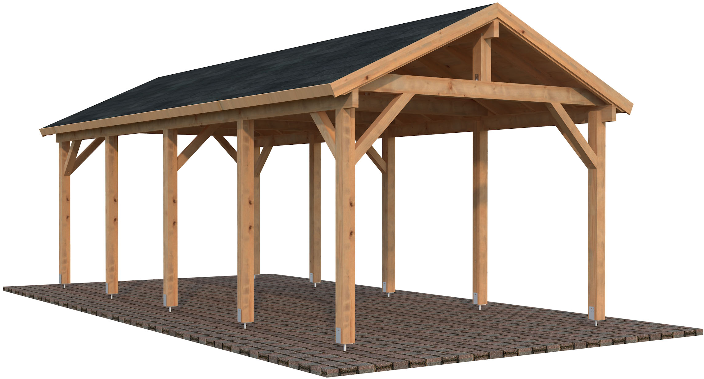 Palmako Einzelcarport "Robert" Massivholz 291 cm braun
