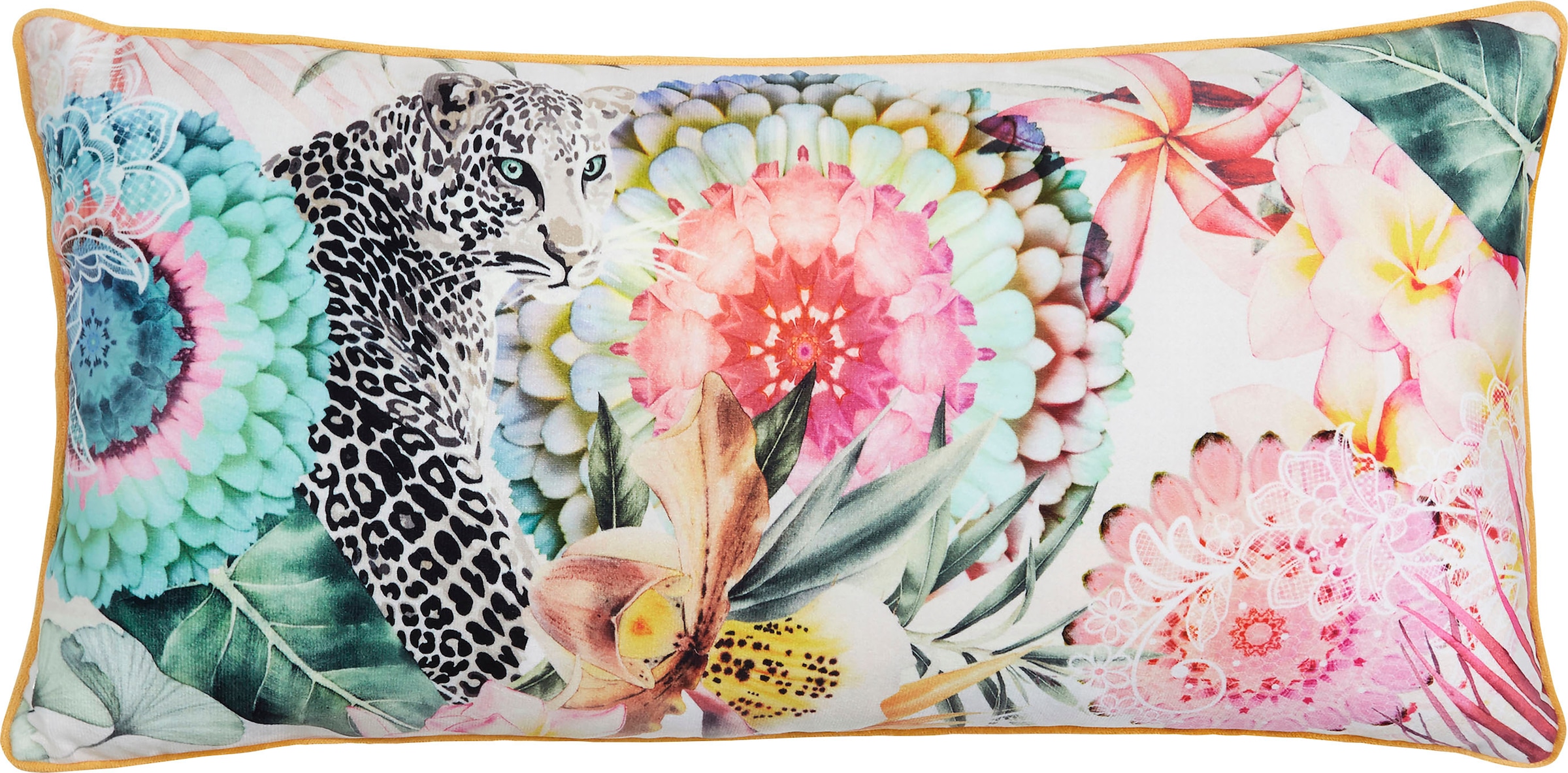hip Dekokissen »Verda«, Mit Füllung, 1 Stück, Biese, 30x60, Wendeoptik, Weich, Mandala