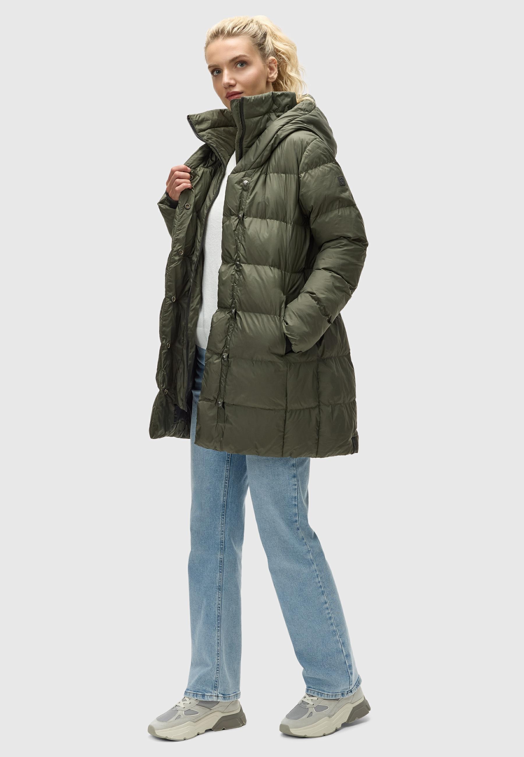 Ragwear Kurzmantel »Niara«, stylischer, gesteppter Wintermantel mit gefütterter Kapuze