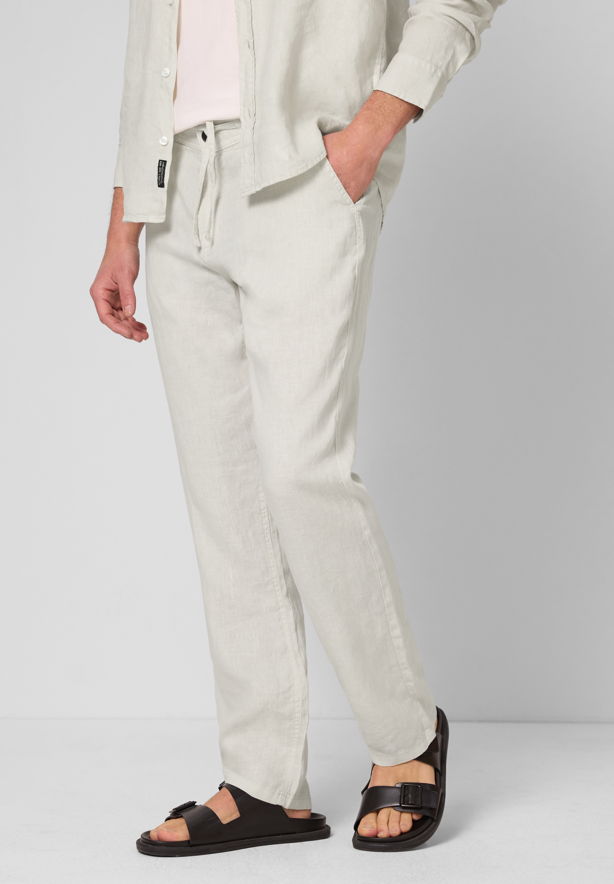 STREET ONE MEN Chinohose aus Leinen günstig online kaufen
