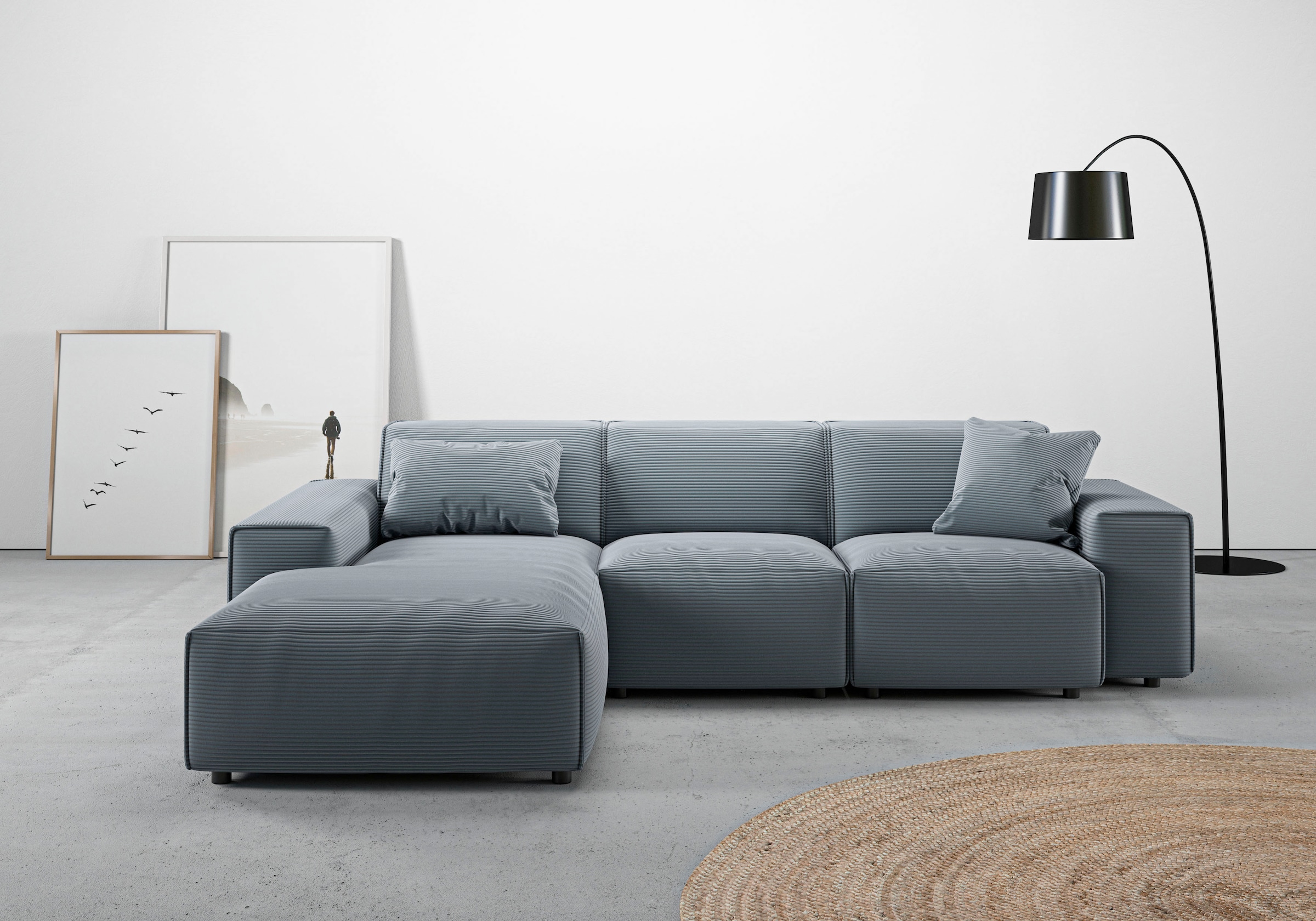 Home affaire Ecksofa "Glimminge L-Form auch in Breitcord, Feincord + Easy c günstig online kaufen