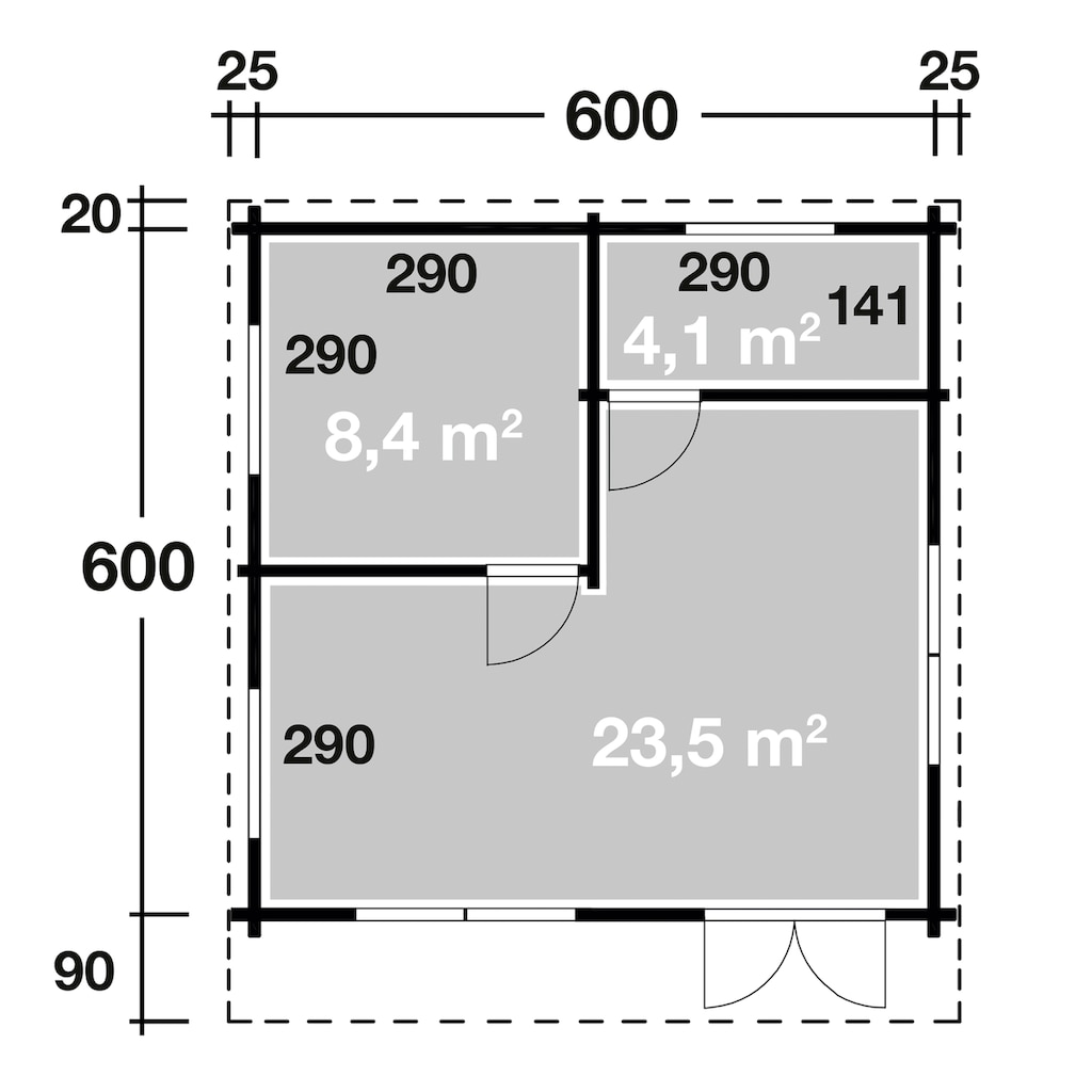 Wolff Gartenhaus »Lappland 70-C XL«