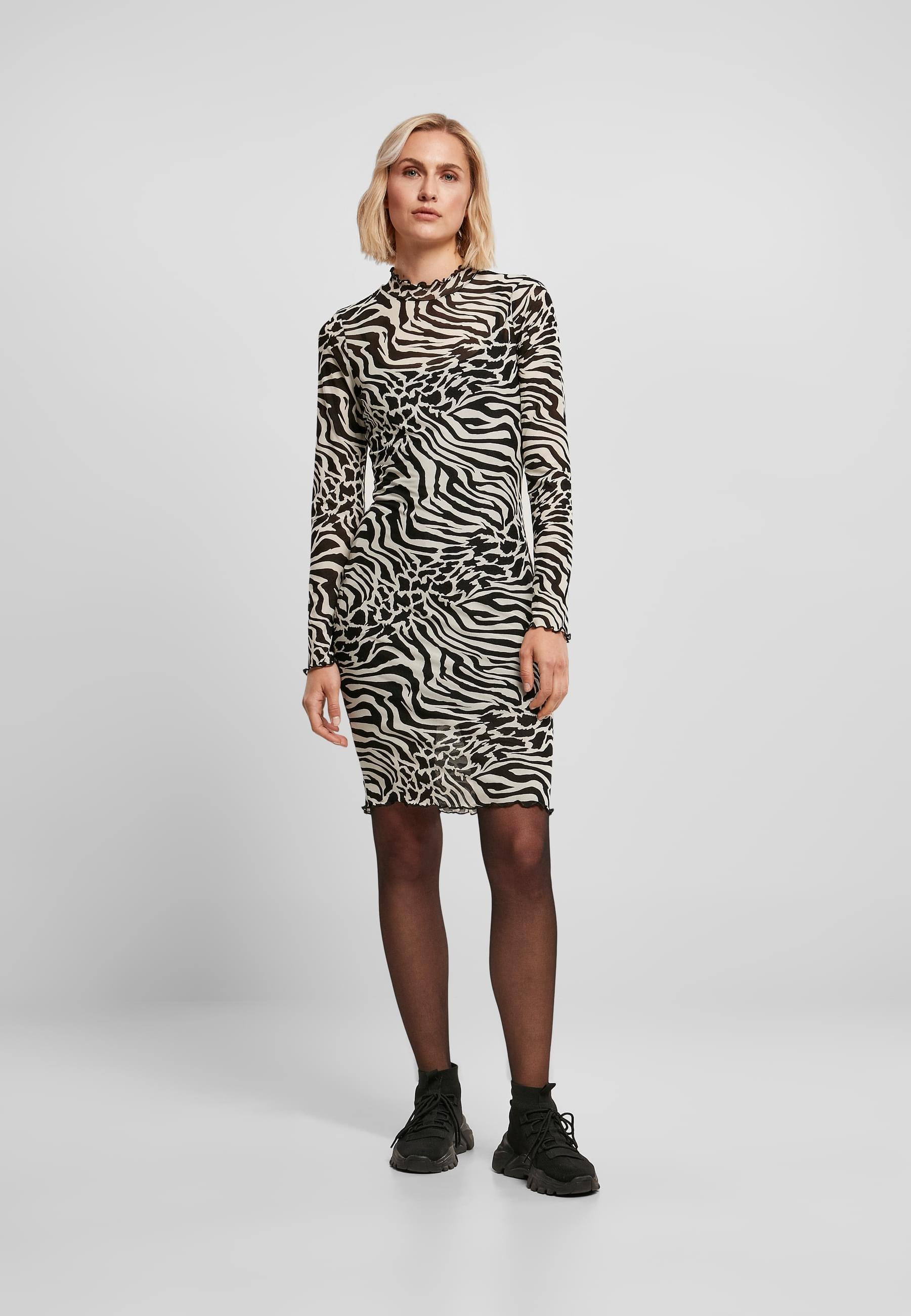 URBAN CLASSICS Shirtkleid »Urban Classics Damen Ladies AOP Double Layer Dress«, (1 tlg.)