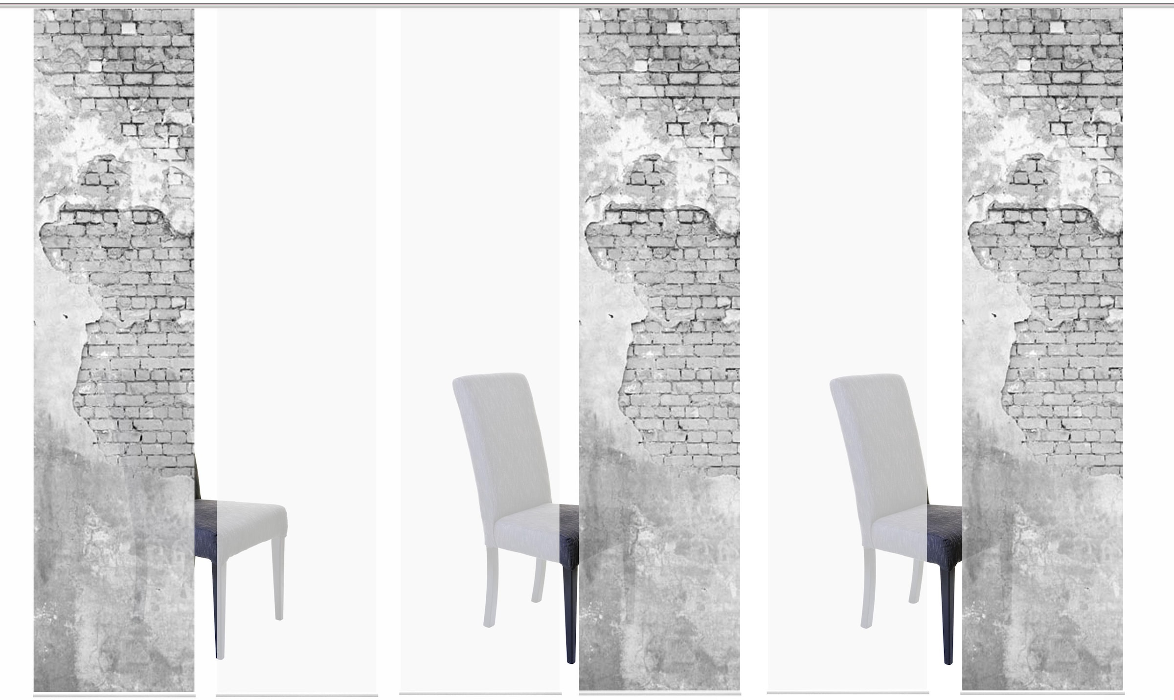 HOME WOHNIDEEN Schiebegardine »WALLONA 6ER SET«, (6 St.), HxB: 245x60
