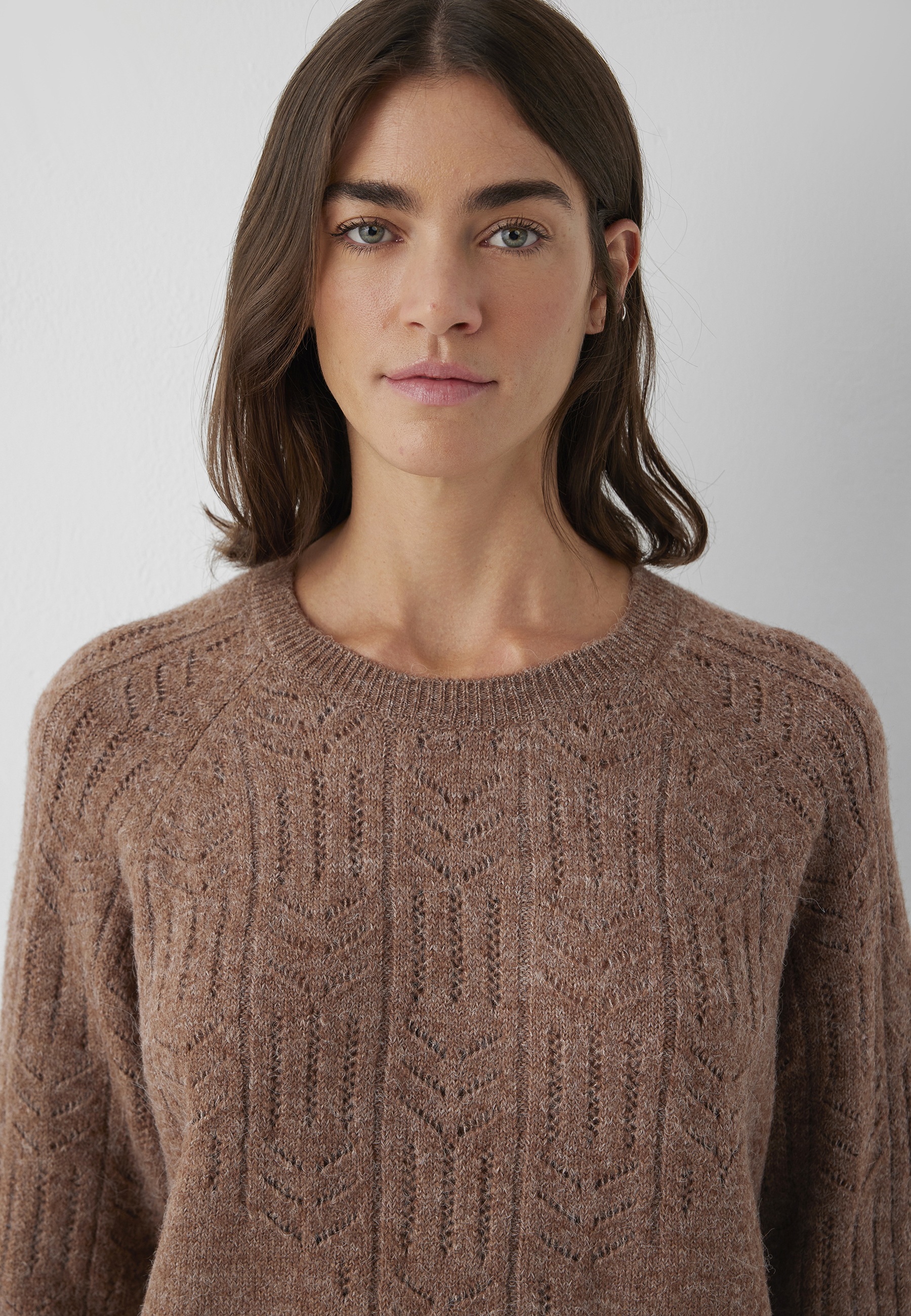 Mavi Rundhalspullover »CREW NECK SWEATER« Pullover Strukturiert