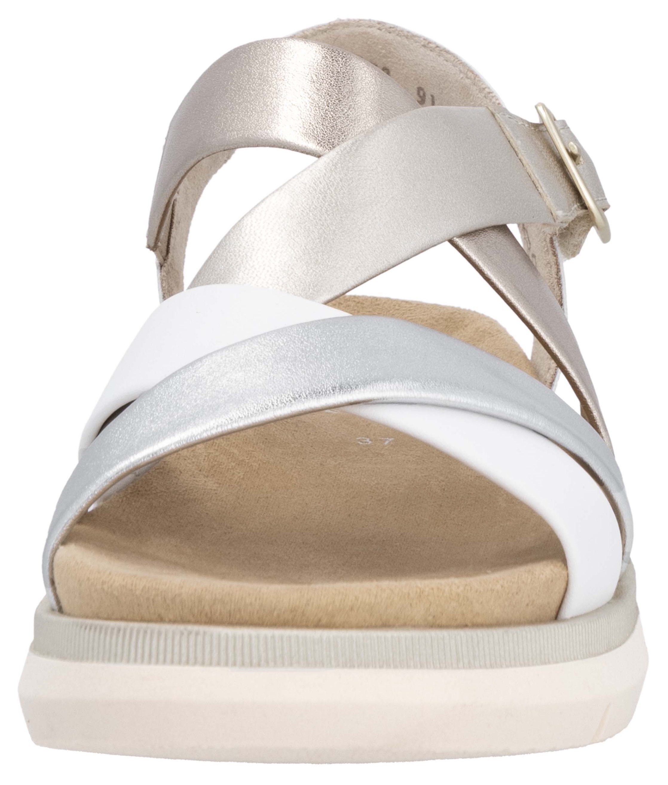 Remonte Riemchensandale »Elisabeth Hurley-Collection«, Keilabsatz, Sommerschuh, Sandalette mit Kreuzbandage