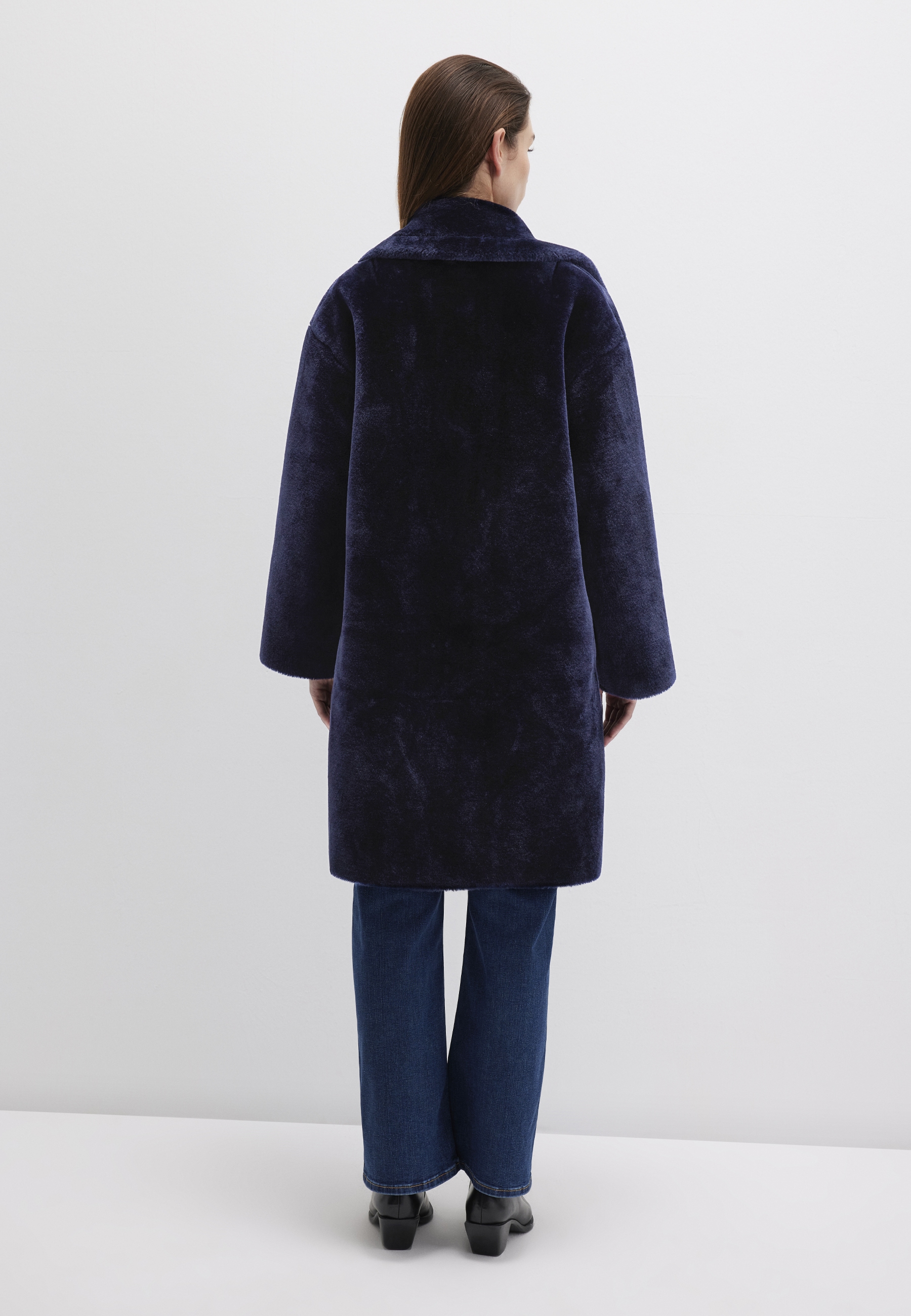 Mavi Parka »WOVEN LONG JACKET«, Kunstfell Mantel