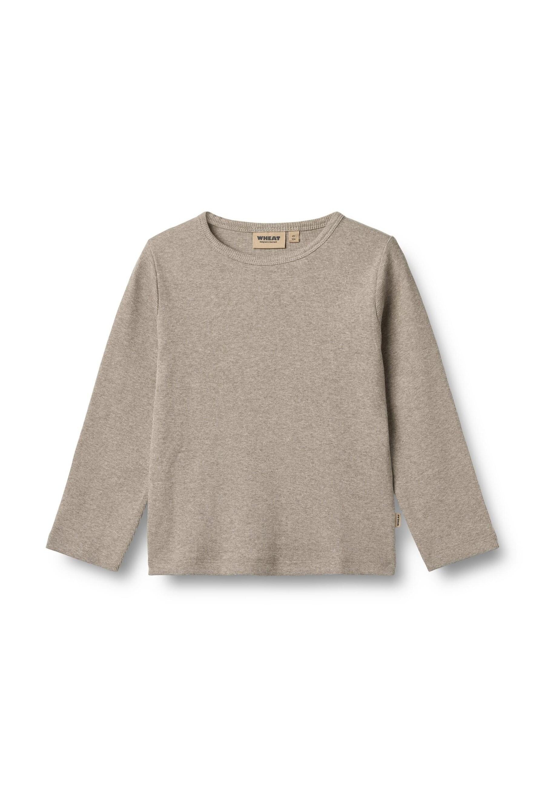 Longsleeve WHEAT "WHEAT 2 Rib T-shirt L/S Milo", Mädchen, Gr. 140, navy, 95% Baumwolle, 5% Elasthan, unifarben, normal, Rundhals, Shirts 2