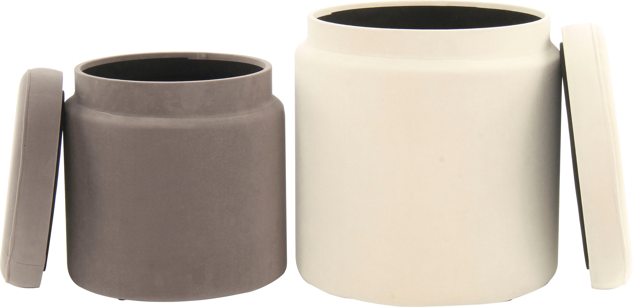 Kayoom Stauraumhocker "Hocker Zora 225 2er-Set, samtweicher Stoffbezug,rund günstig online kaufen