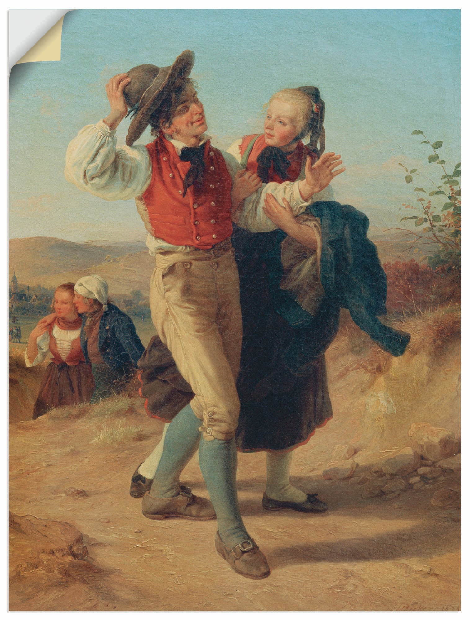 Artland Wandbild »Jakob Becker«, Bilder von Liebespaaren, (1 St.), als Alubild, Leinwandbild, Wandaufkleber oder Poster in versch. Größen