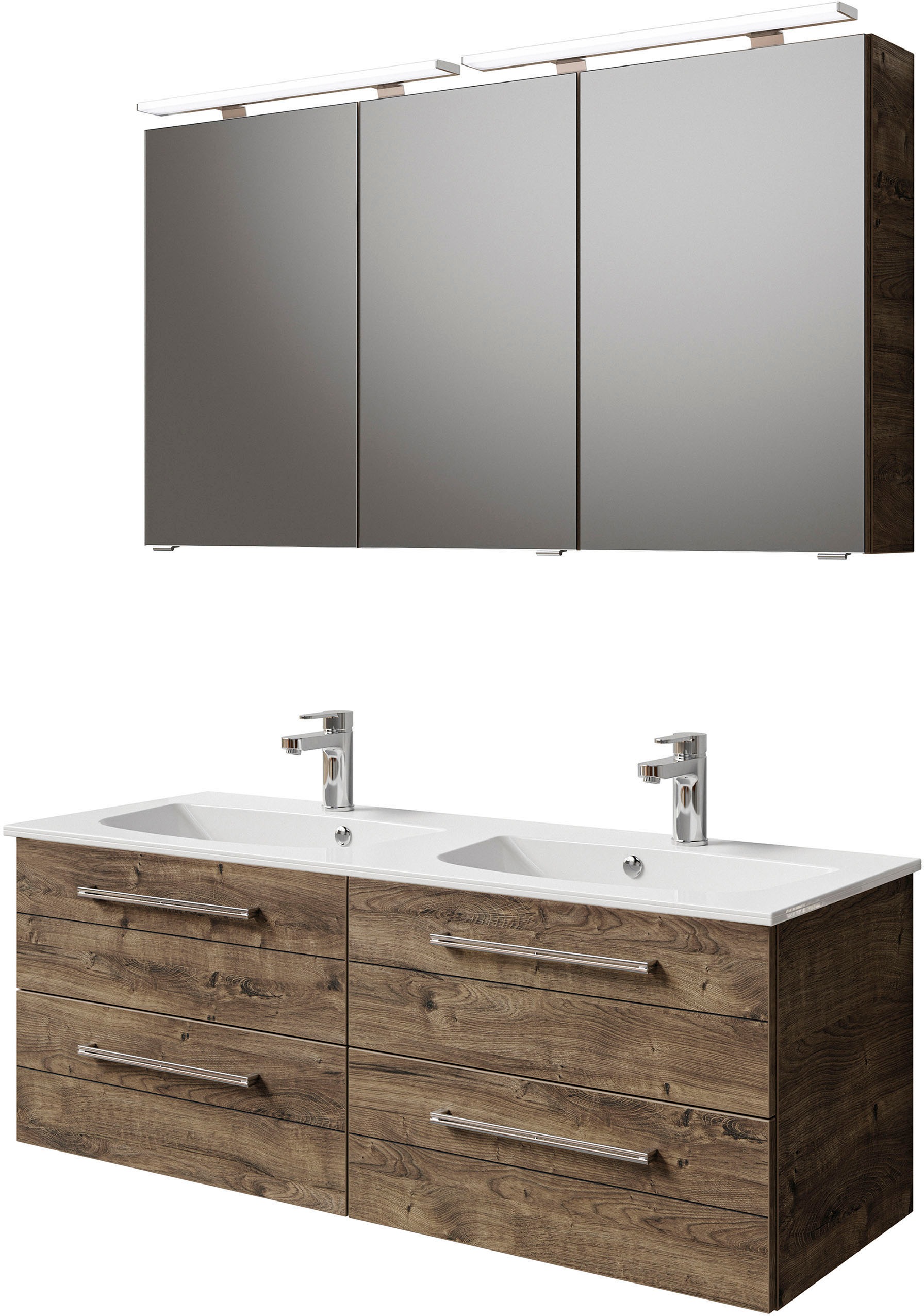 Saphir "Serie 6025 2-teilig Mineralmarmor-Waschtisch mit LED-Spiegelschrank günstig online kaufen