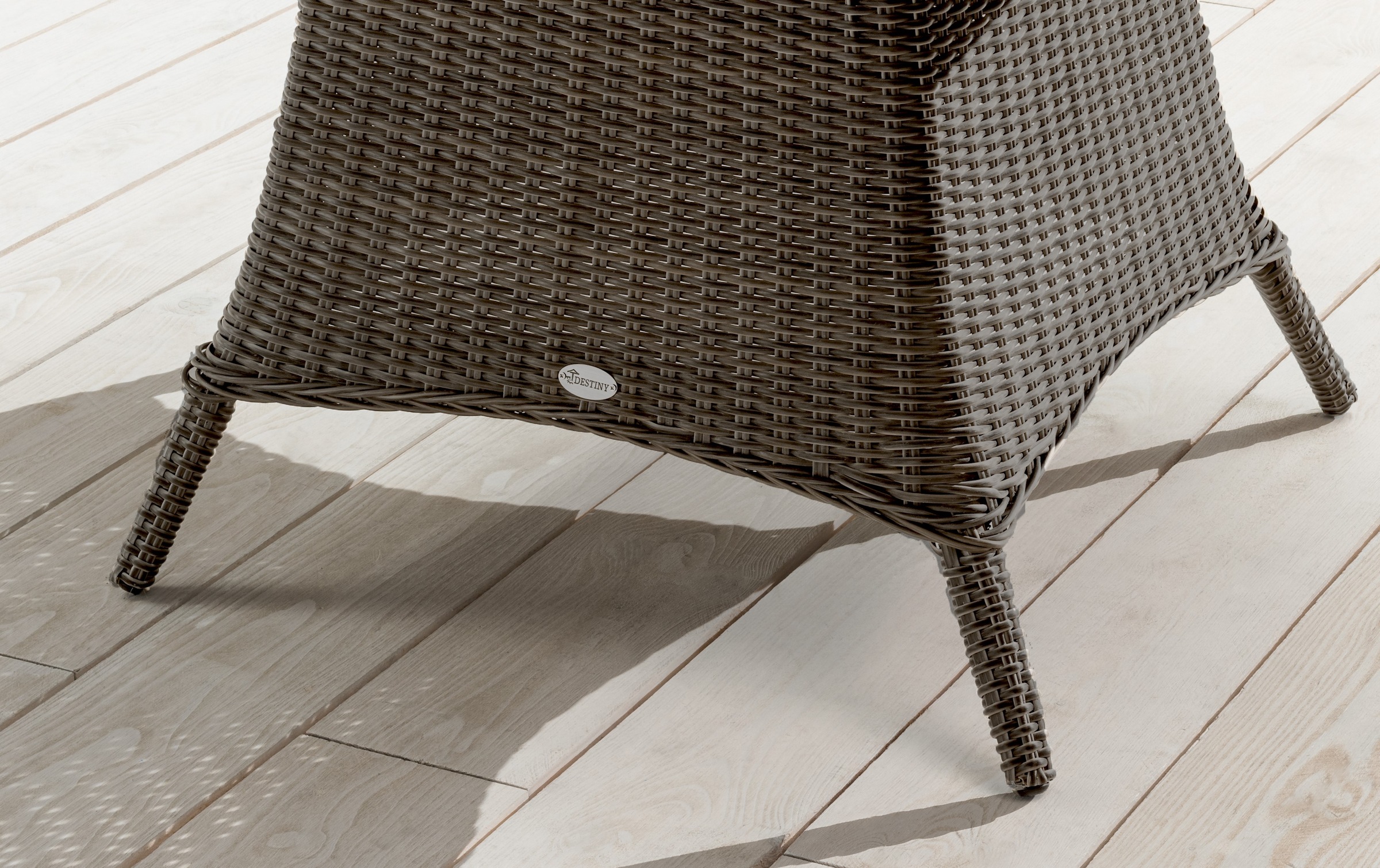Destiny Garten-Essgruppe »LUNA«, (Set, 14 tlg., 4x Sessel, 1x Tisch Ø 150x75cm mit Drehteller, inkl. Auflagen), Aluminium, Polyrattan