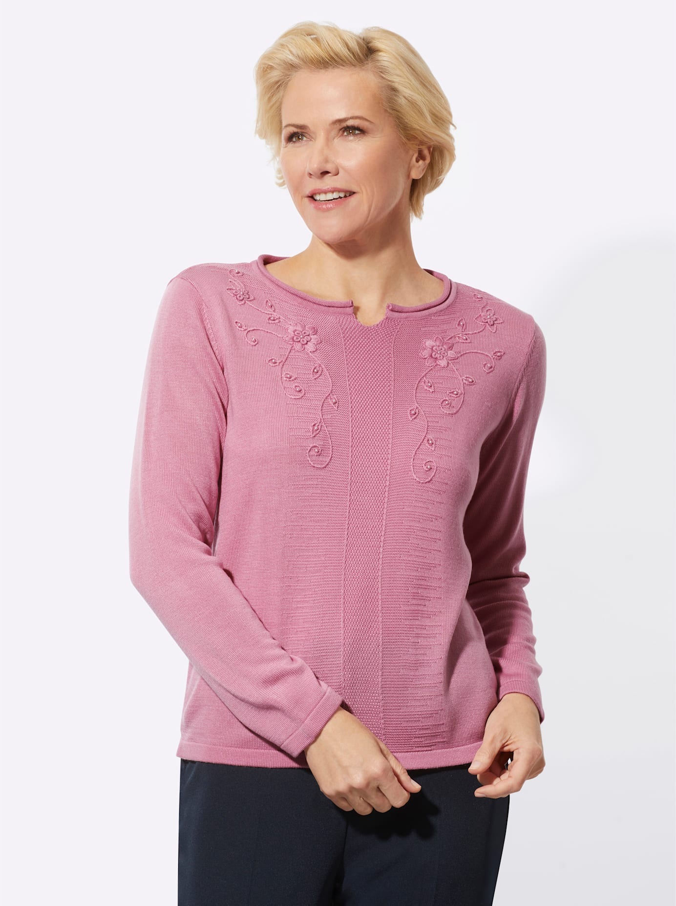 Classic Rundhalspullover "Rundhals-Pullover" günstig online kaufen