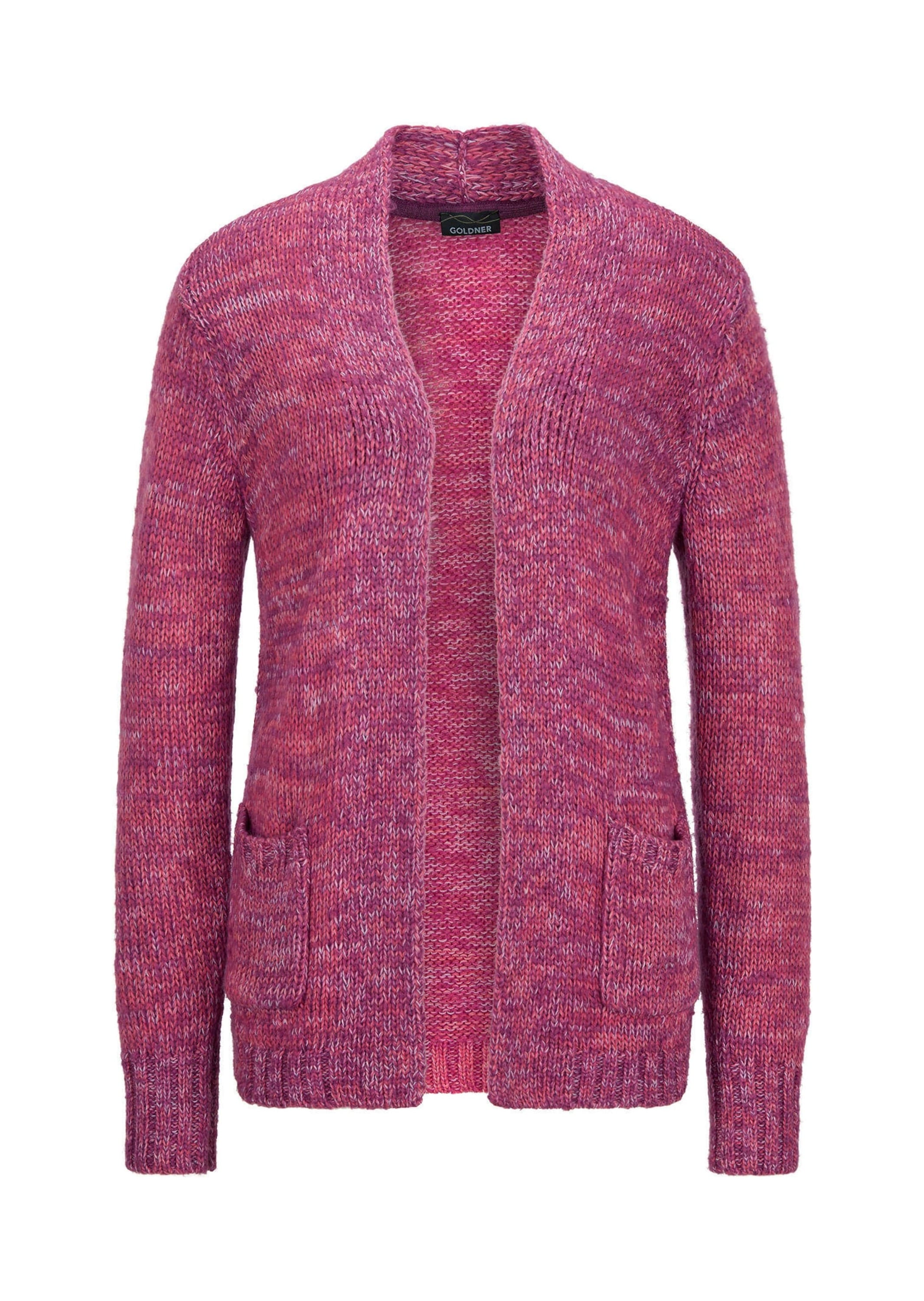 GOLDNER Strickjacke "Kurzgröße Langarm Melange-Cardigan, flauschig" Melange günstig online kaufen