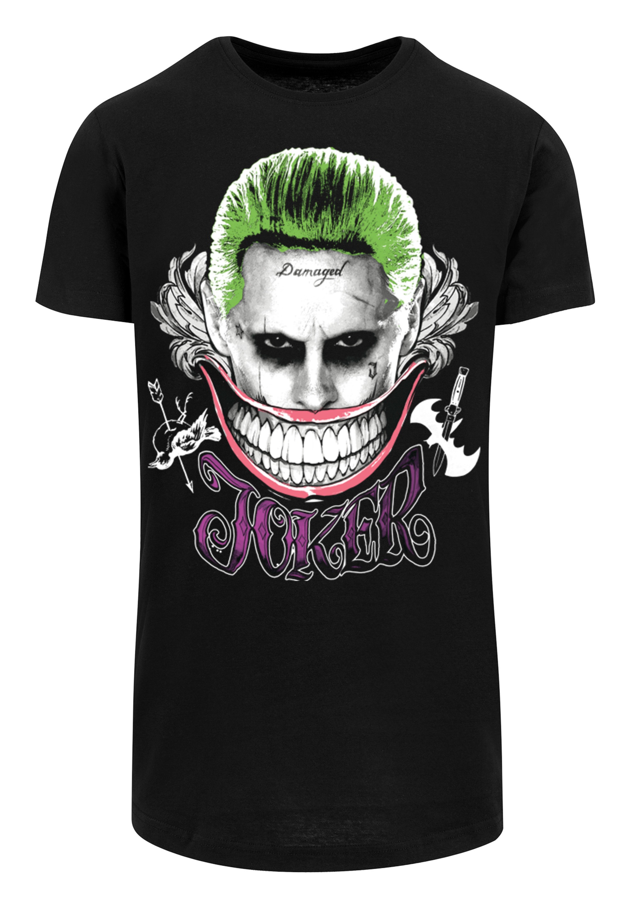 F4NT4STIC T-Shirt »Suicide Squad Joker Coloured Smile« Print