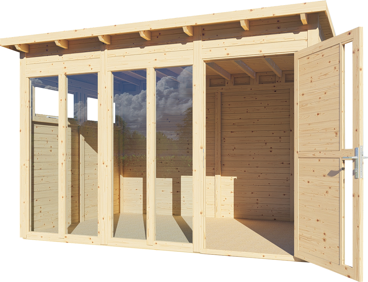 Thumbnail - BERTILO Gartenhaus "Pentus 3 Office, in verschiedenen Farben"