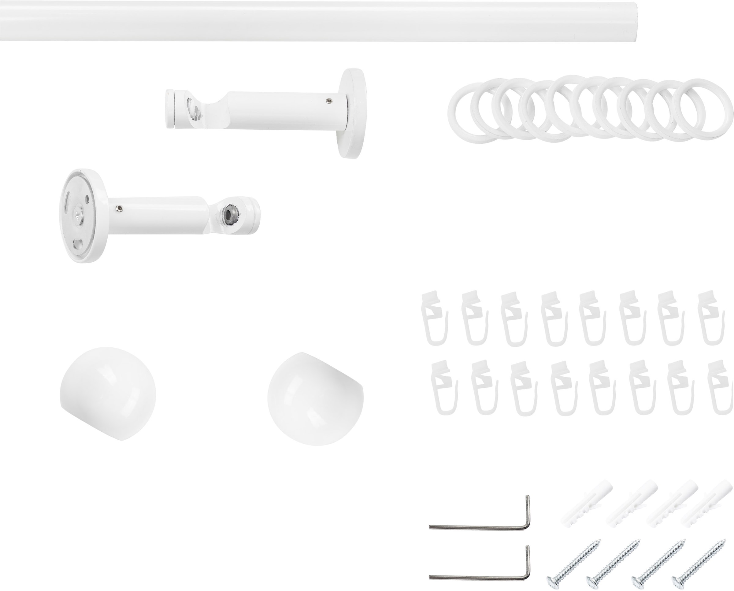 SN DECO GROUP Gardinenstange »Gardinenstange Straßburg Ø 19 mm, 1-läufig, Fixmaß, verschraubt« Ø 19 mm Fixmaß;kürzbar