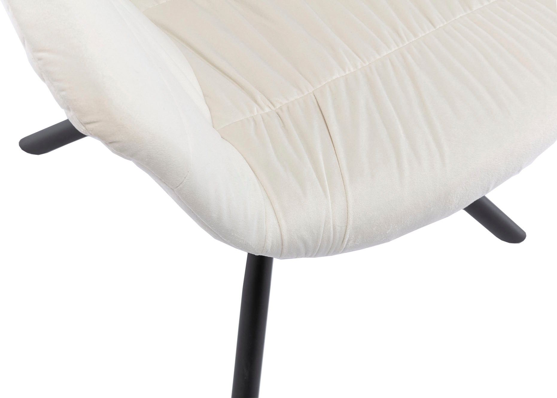 SalesFever Esszimmerstuhl »Rimini Armlehnstuhl, Rückseite mit Wabensteppung«, 1 St., Samtoptik, Esszimmersessel, Rückseite mit Wabensteppung,360° Drehfunktion