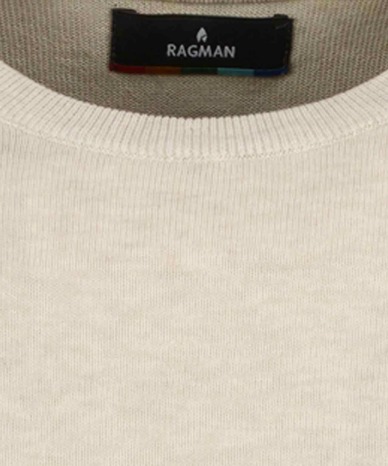 RAGMAN 008 Crew Neck Sweater Ecru 56 3