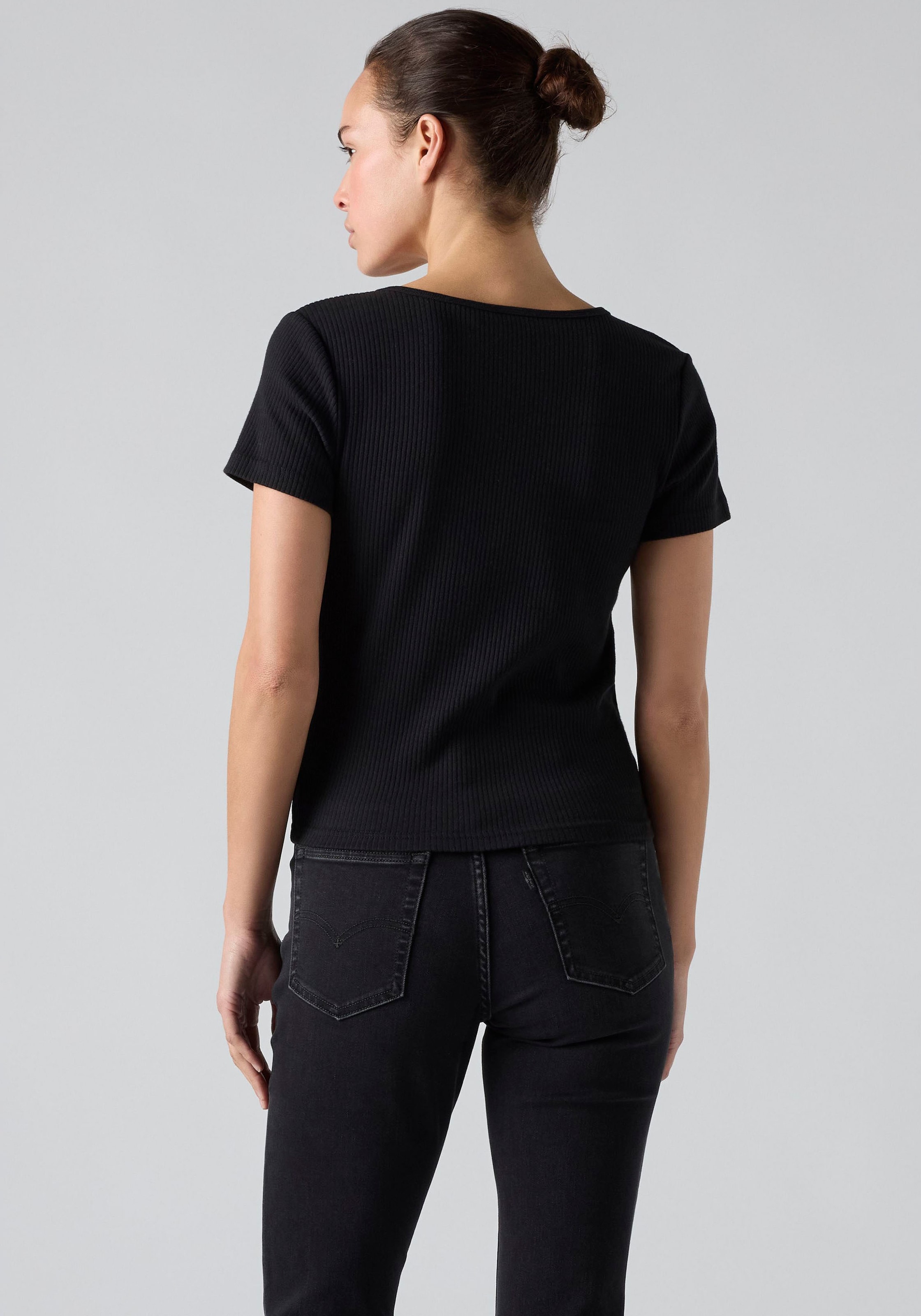 Levi's® T-Shirt »AUSTEN BUTTON THROUGH SS« Feinripp