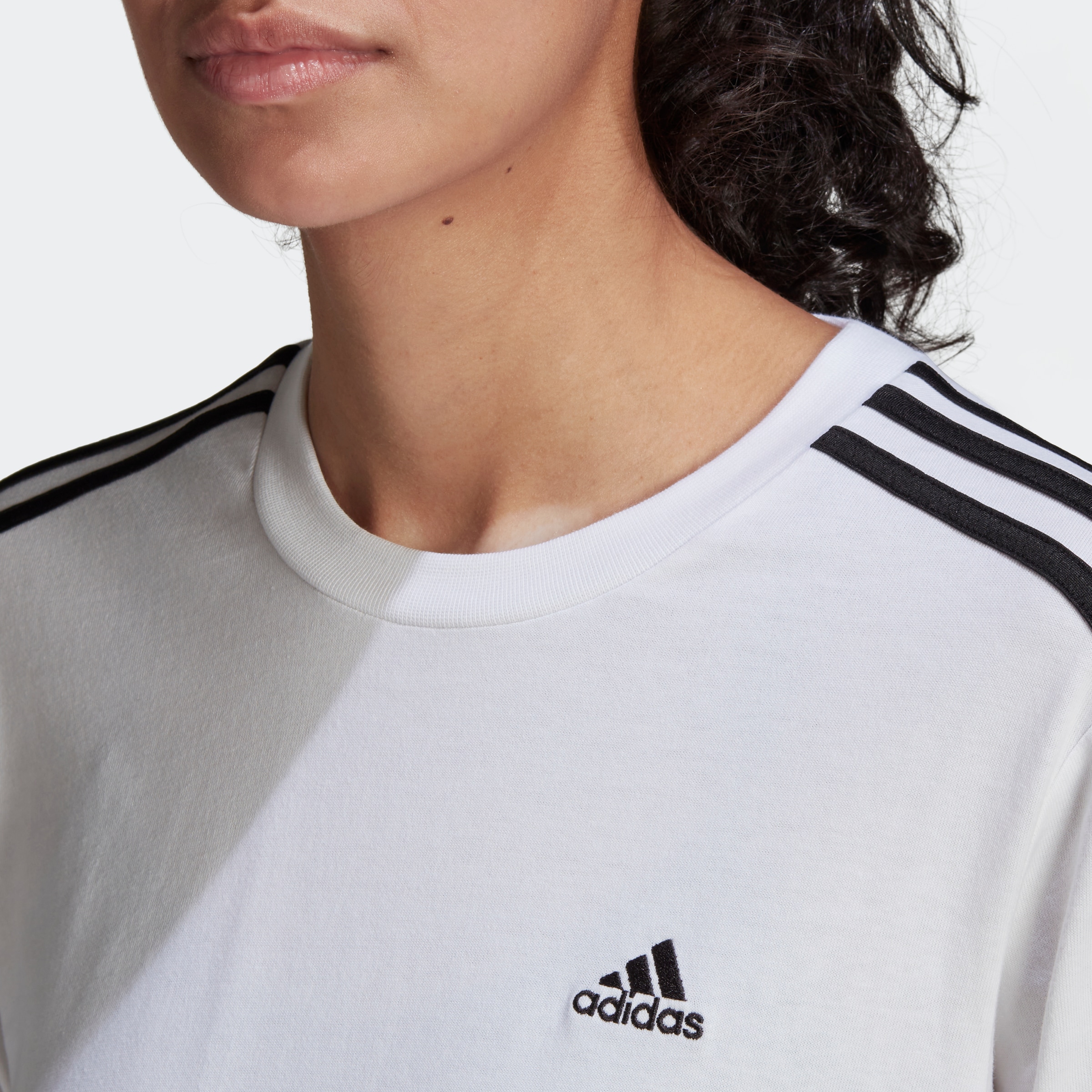 adidas Sportswear Langarmshirt »ESSENTIALS 3STREIFEN LONGSLEEVE«