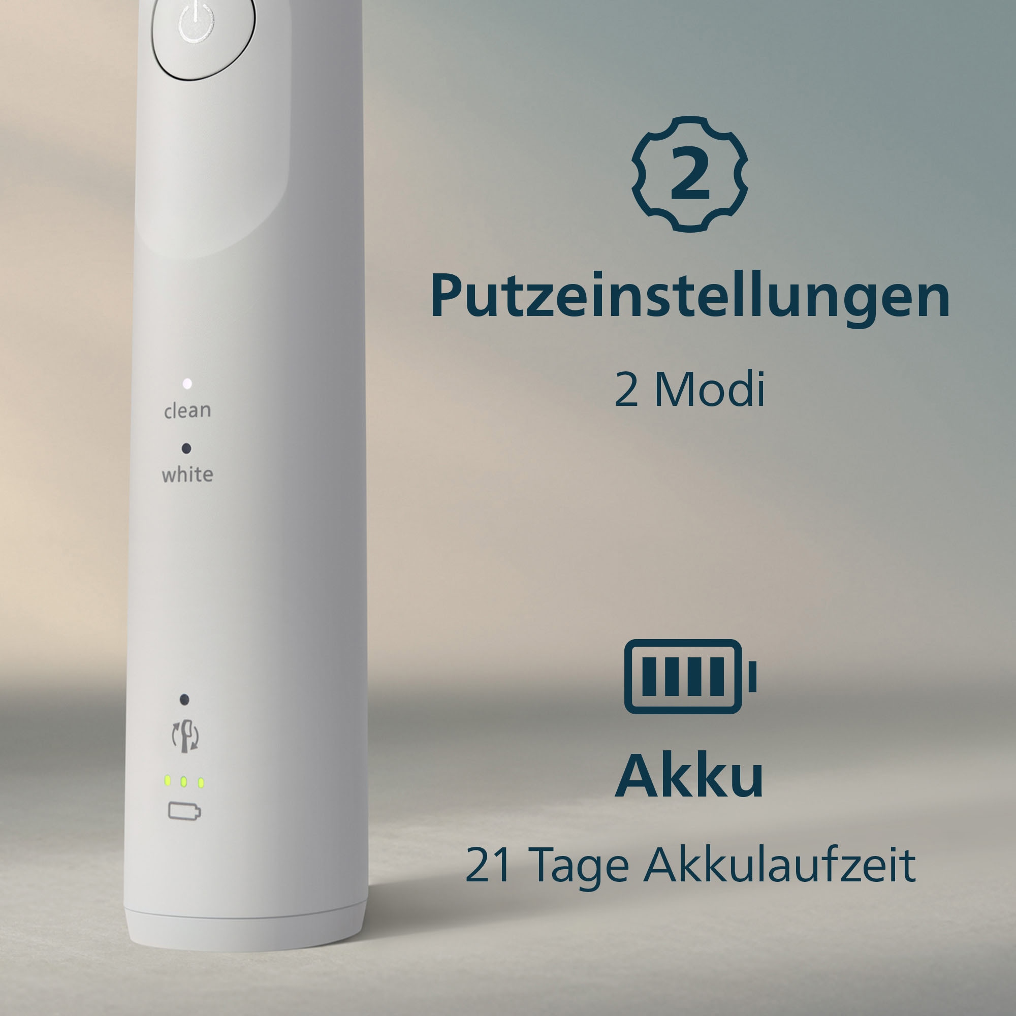 Philips Sonicare Elektrische Zahnbürste »HX7110/01« 1 Stk. Aufsteckbürsten mit Drucksensor, 2 Intensitätsstufen, inkl. Ladegerät