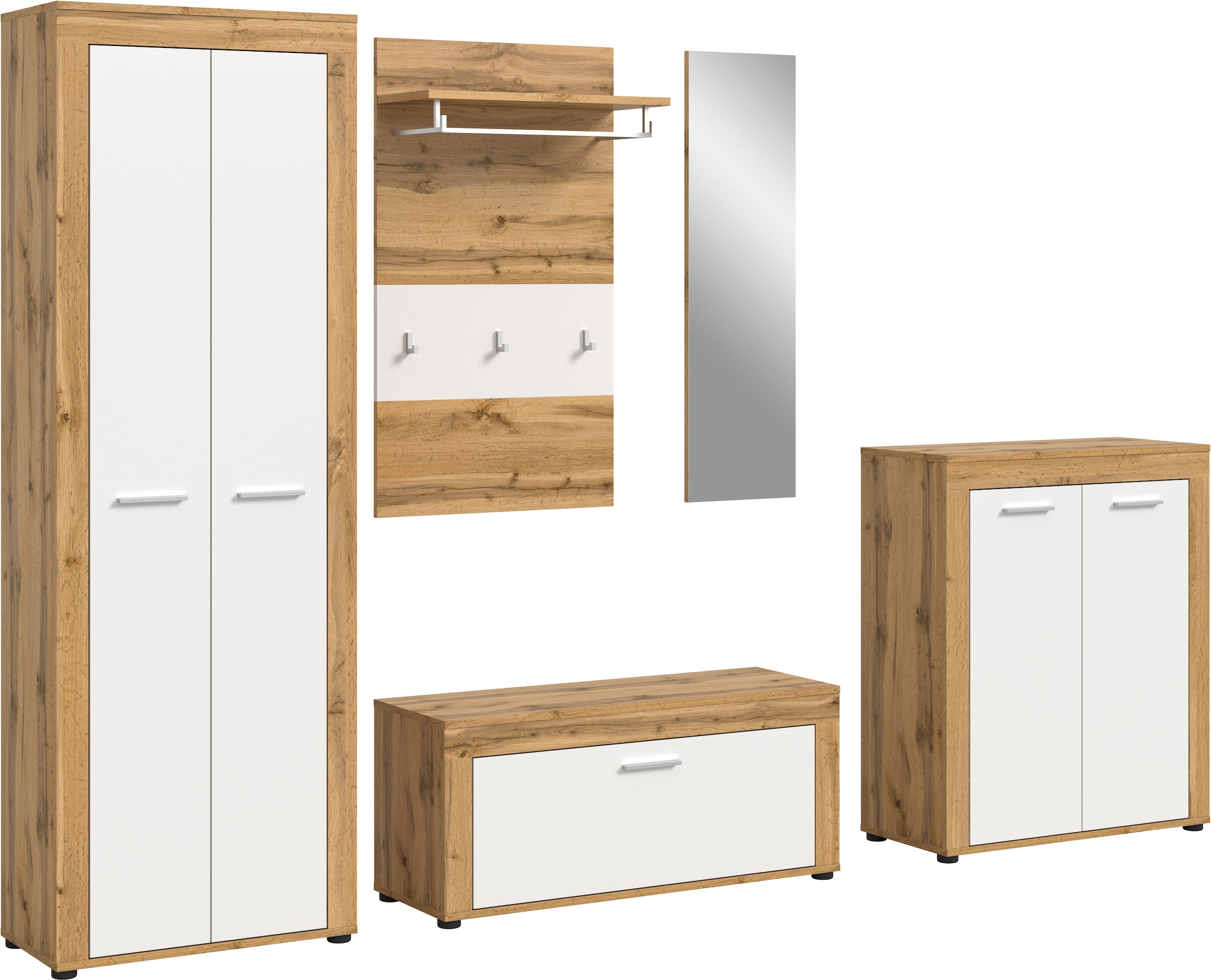 INOSIGN Garderoben-Set "Aosta", (Set, 5 St.), Aosta, Höhe 191 cm, 5-tlg. Ga günstig online kaufen
