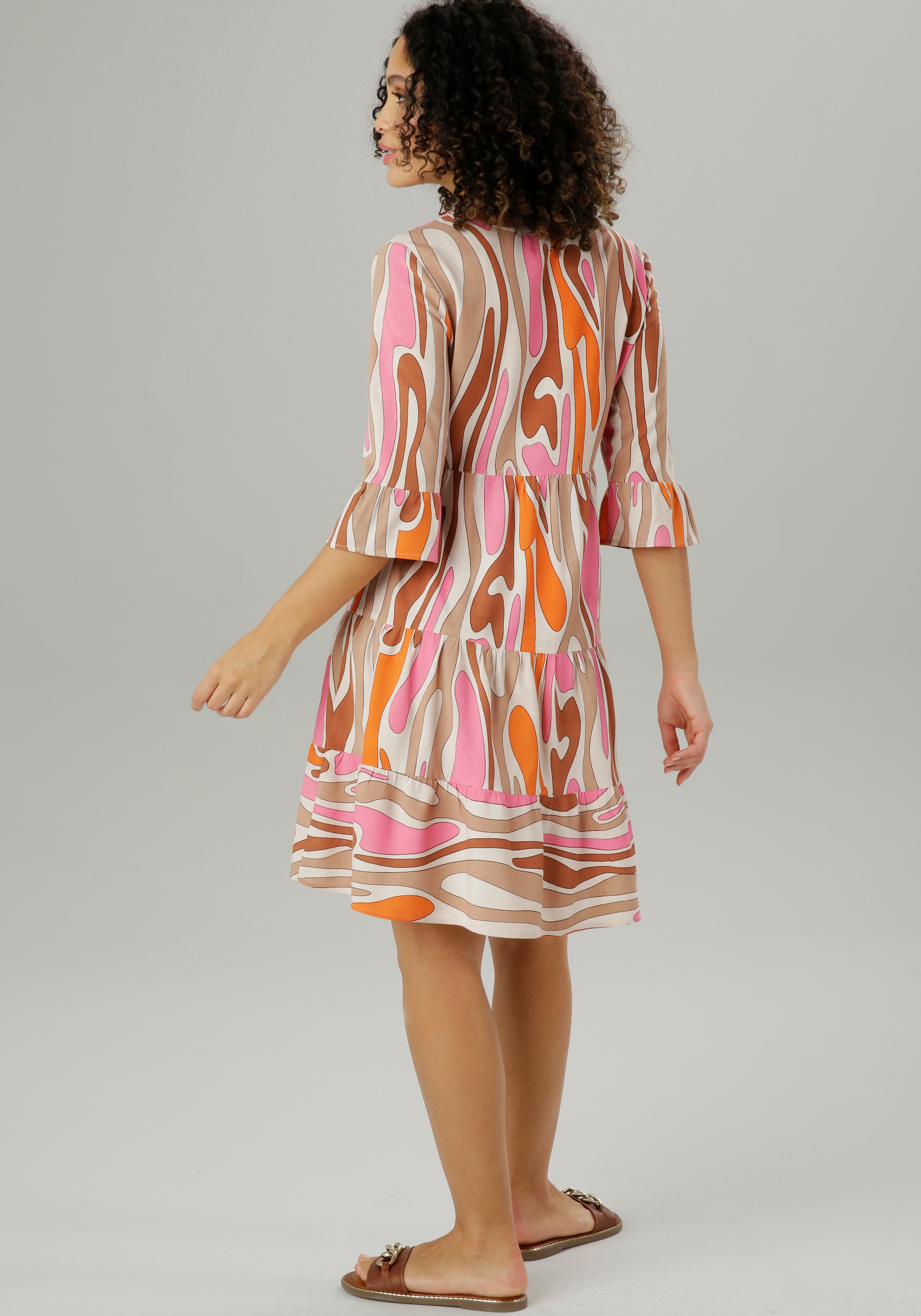 Aniston CASUAL Blusenkleid, mit farbharmonischem, BAUR bestellen für | graphischem Druck