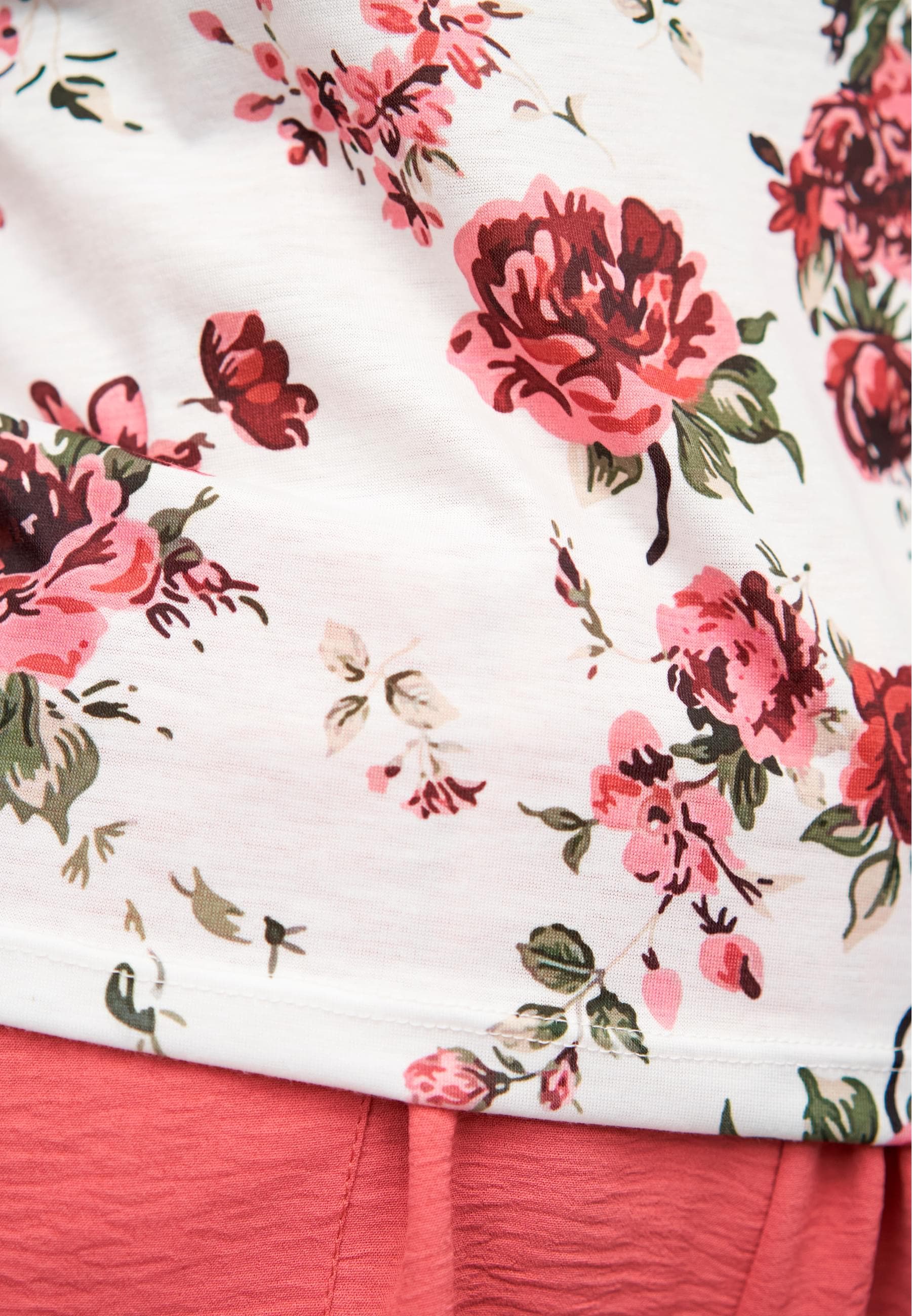 CLOUD 5IVE T-Shirt »CLOUD 5IVE T-Shirt mit Blumenprint und Rundhals« 1 Stk.