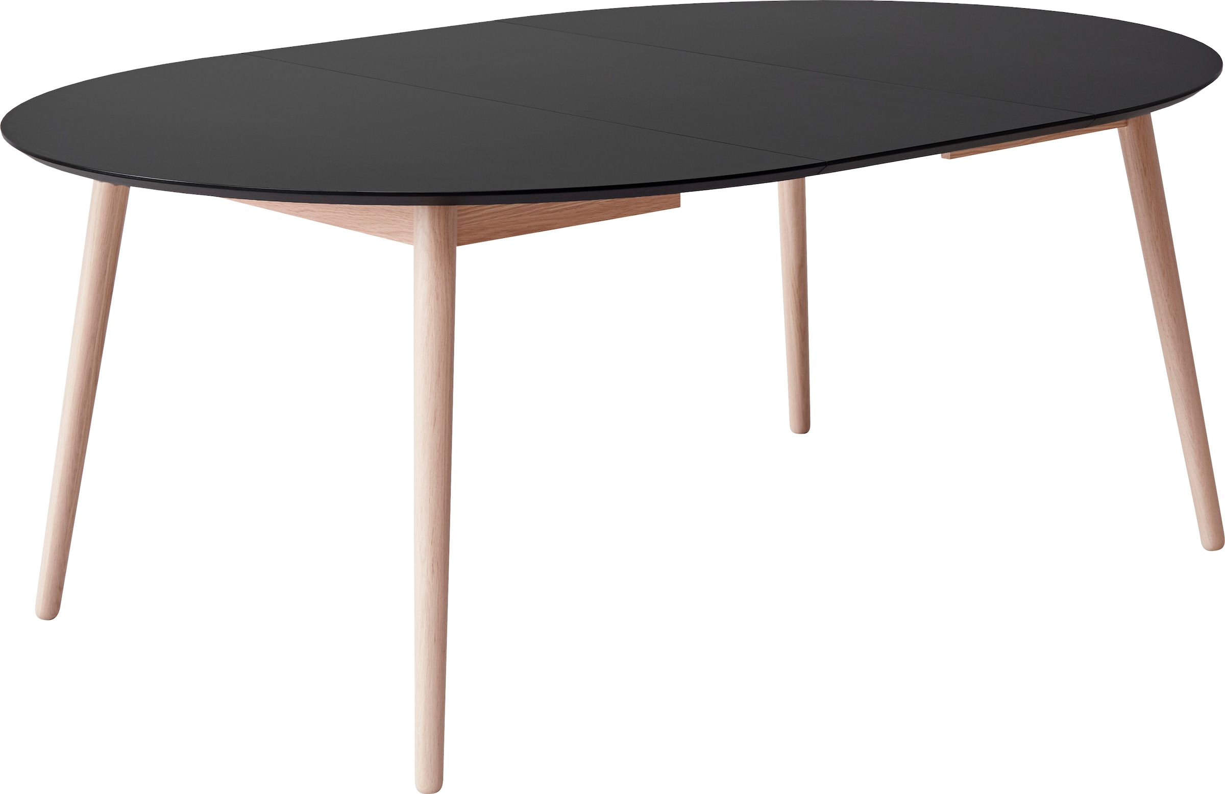 Hammel Furniture Esstisch »Meza Designtisch mit Auszugsfunktion und 2 Einlegeplatten«, Ø135(231) cm, runde Tischplatte aus MDF/Laminat, Massivholzgestell