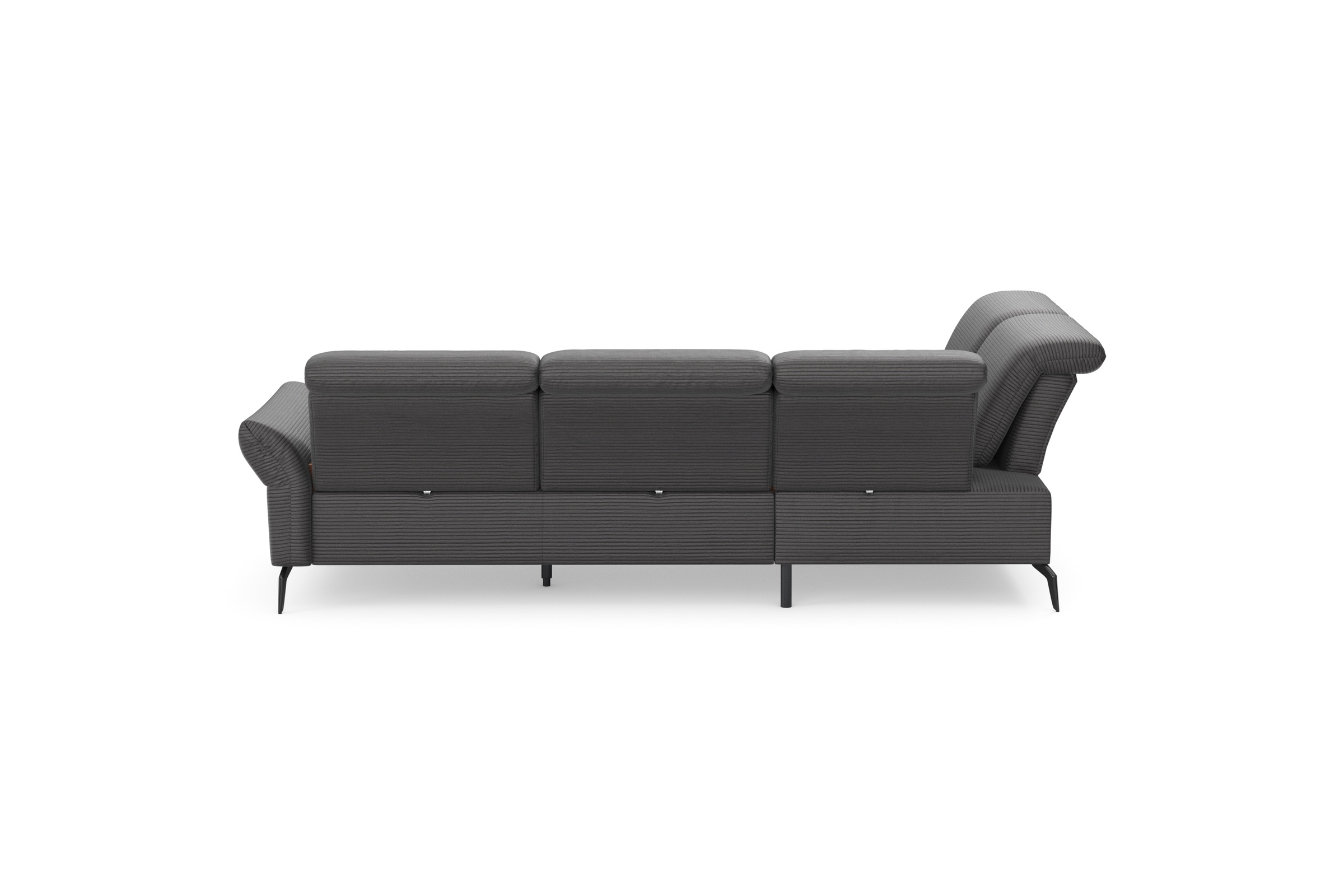 INOSIGN Ecksofa »Coco L-Form«, Sitztiefen-, Arm- und Kopfteilverstellung, Cord-Bezug, Fußhöhe 15 cm