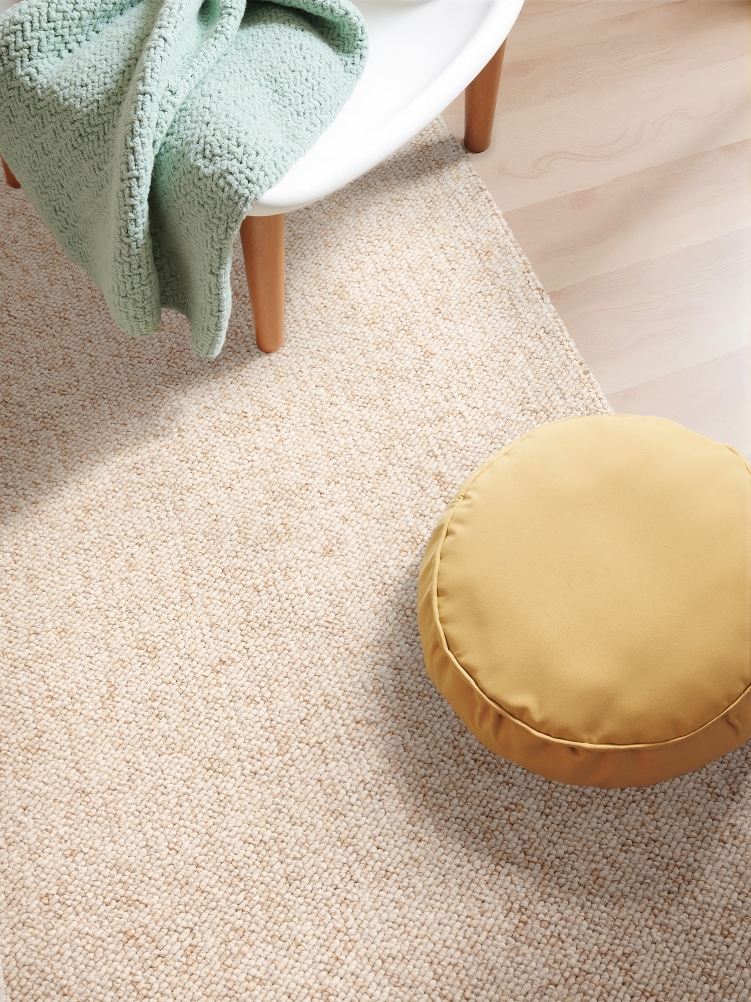 ELLE DECORATION Teppich »Rocco«, rechteckig, 10 mm Höhe, Nachhaltig, Läufer, waschbar, Wohnzimmer, Esszimmer, Woll-Optik