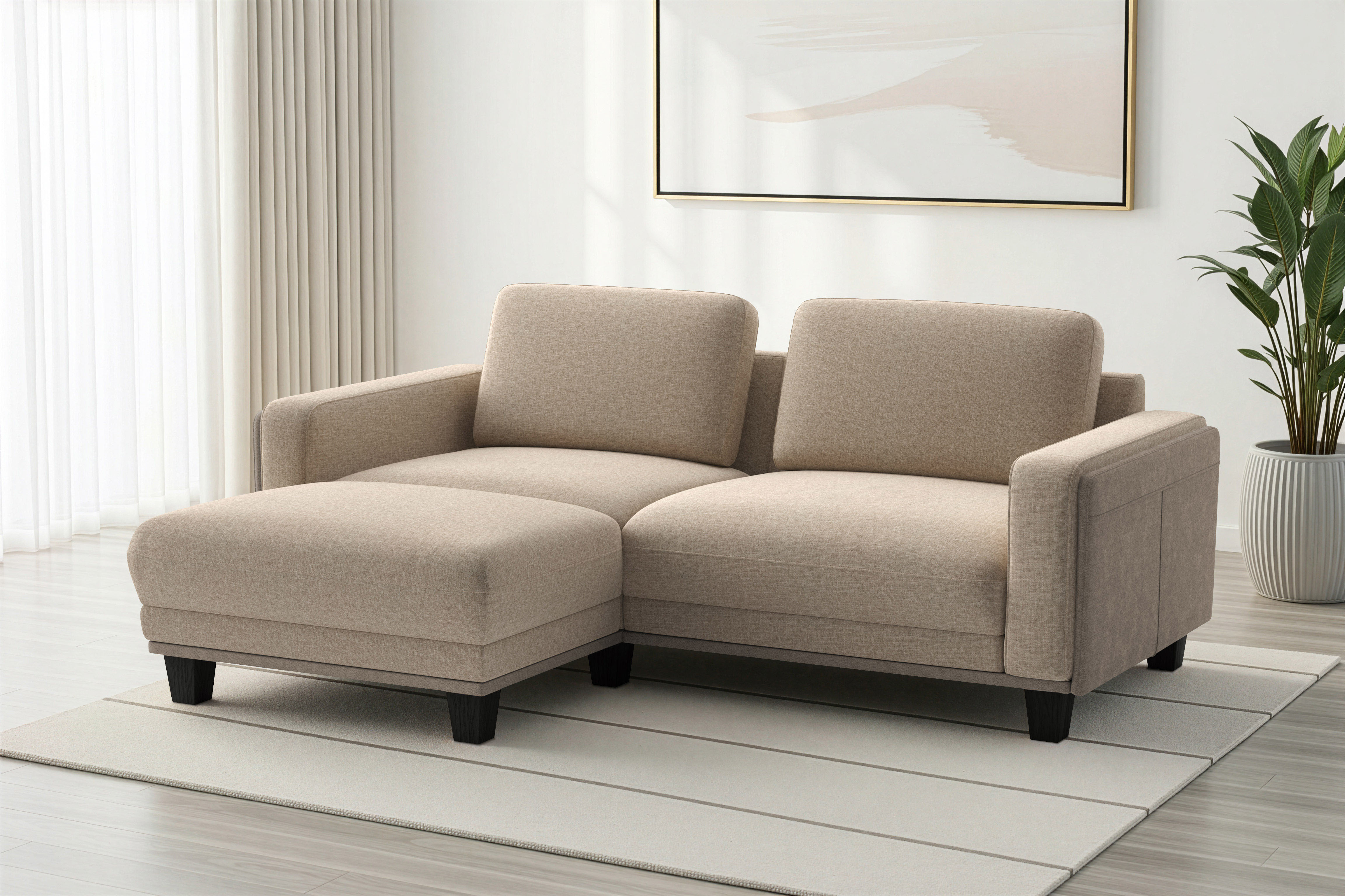 sit&more Ecksofa "Concept" Modernes Sofa in drei Fußfarben zur Auswahl